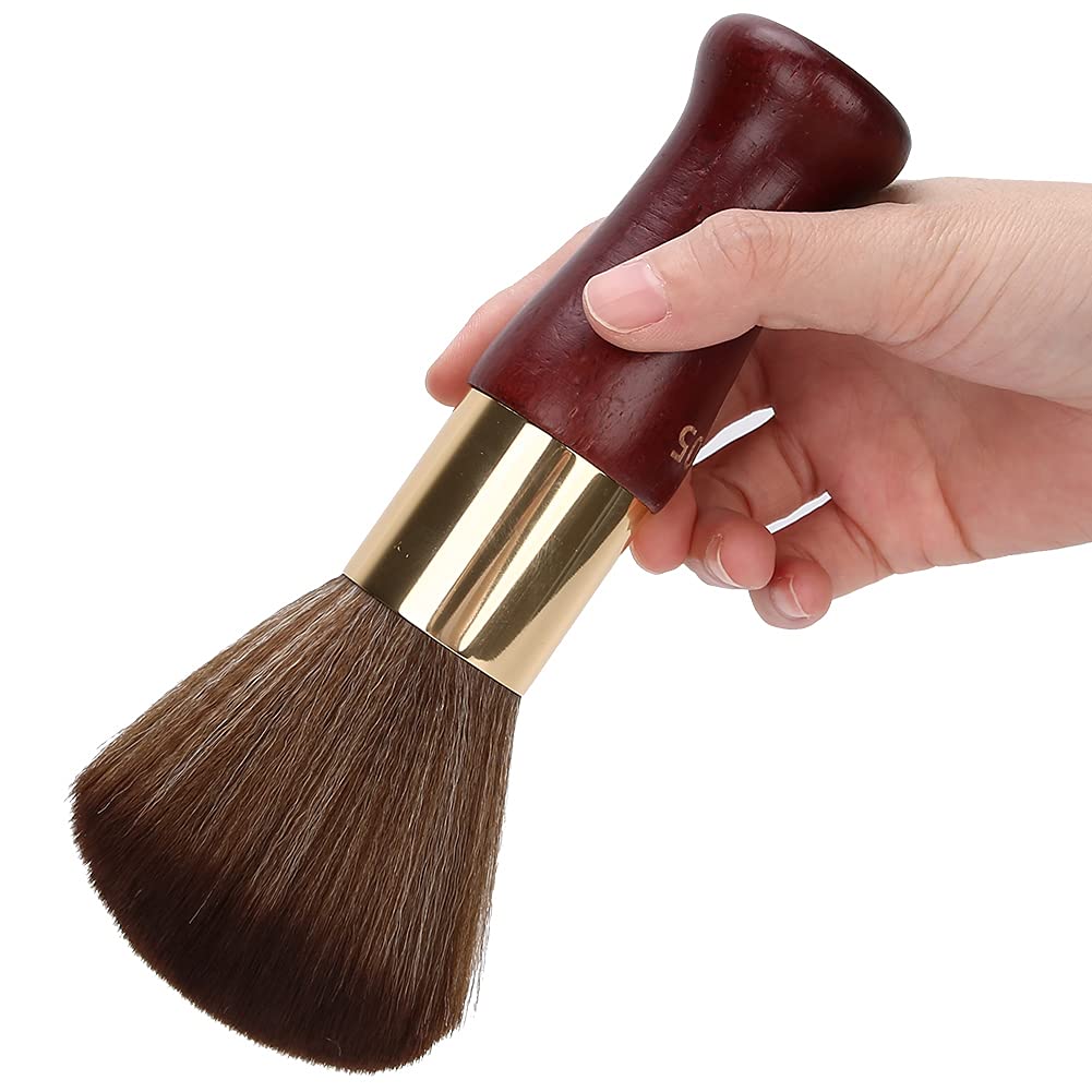 Soft Bristle Cleaning Brush & Hair Styling Brush - Professional Duster & Hair Sweep Brush for Home, Salon & Barber Shop (Reddish Brown) - Perfect for Pet Hair Removal, Dusting Furniture & Styling Hair