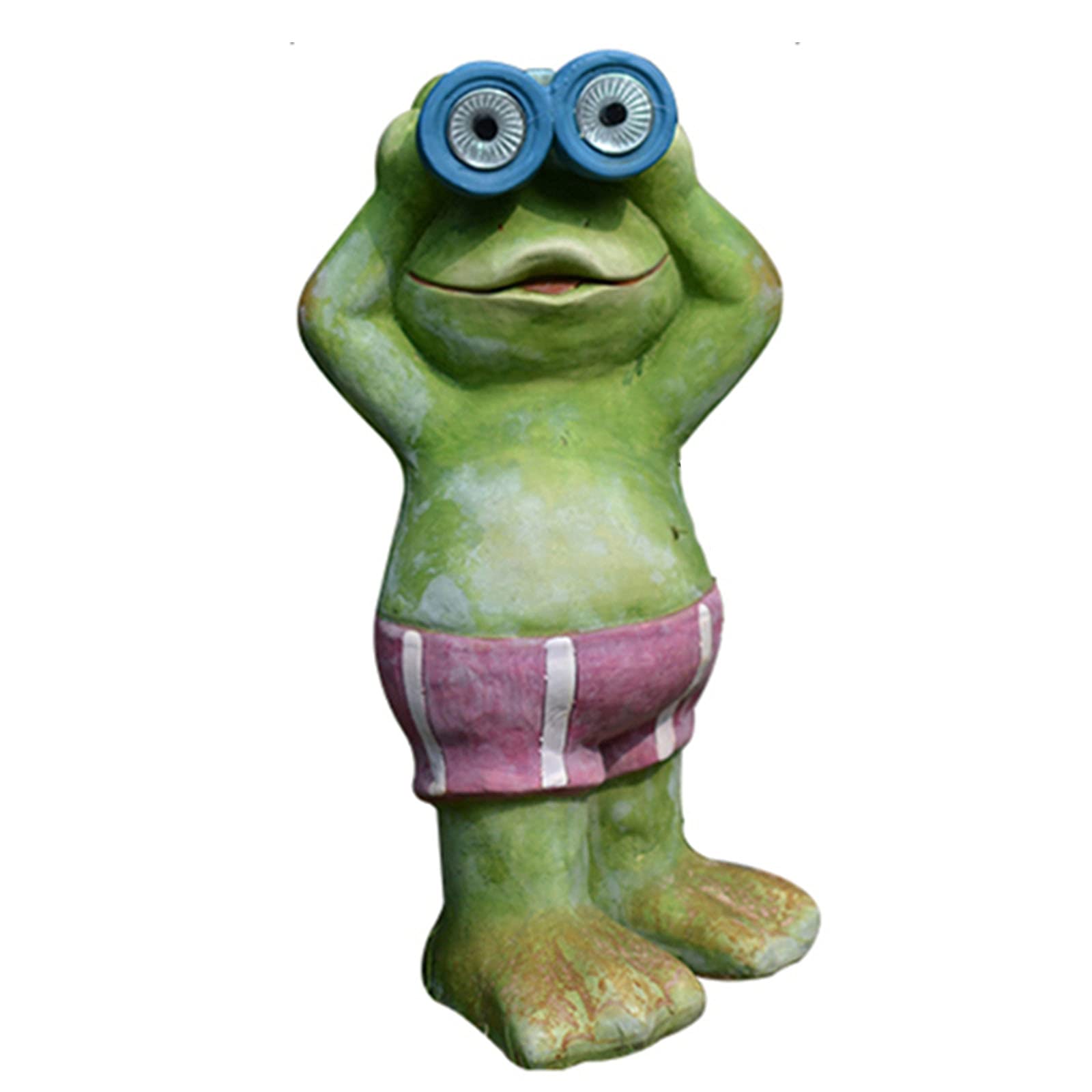 Solar Powered Zen Frog Garden Statue - 8.7 Inch Outdoor Meditation Decor with LED Lights, Resin Yoga Frog Figurine for Yard, Patio, and Zen Garden Decorations - Perfect for Outdoor Relaxation and Nighttime Ambiance