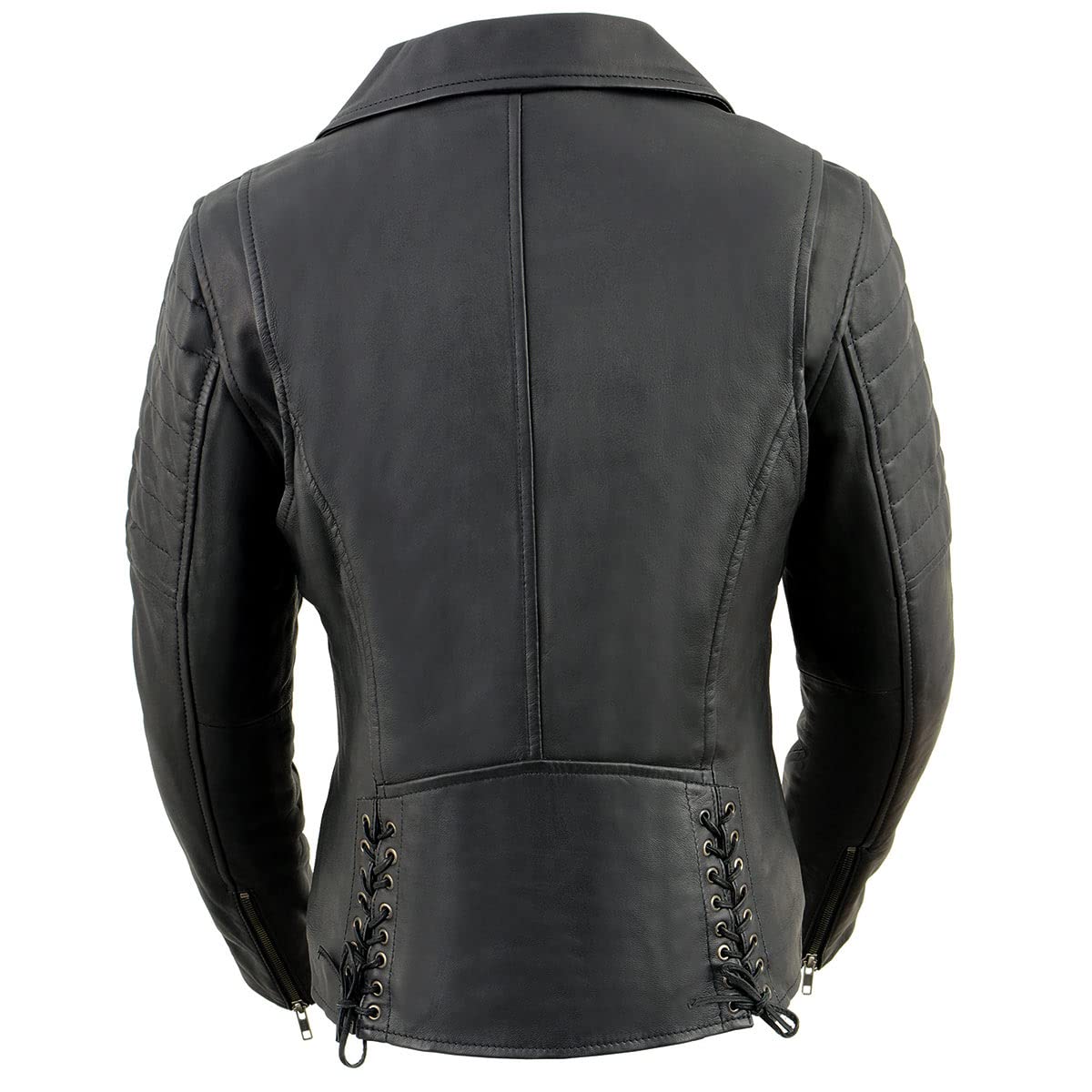 Milwaukee Leather SFL2870 Women's ‘Duchess’ Black Motorcycle Jacket - Stylish Biker Fashion for Casual Wear & Riding - Perfect for Motorcycle Enthusiasts & Everyday Outfits