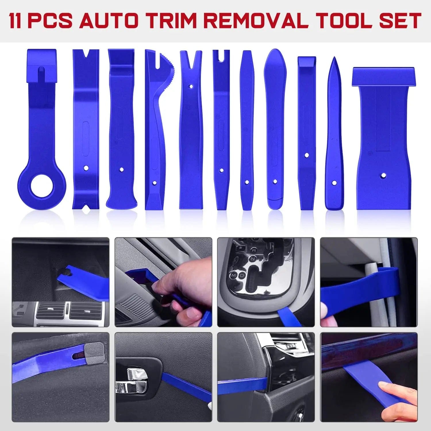 19-Piece Auto Trim Removal Tool Set - Blue - Perfect for Car Interior Panel & Dashboard Repair, DIY Auto Detailing, and Vehicle Maintenance