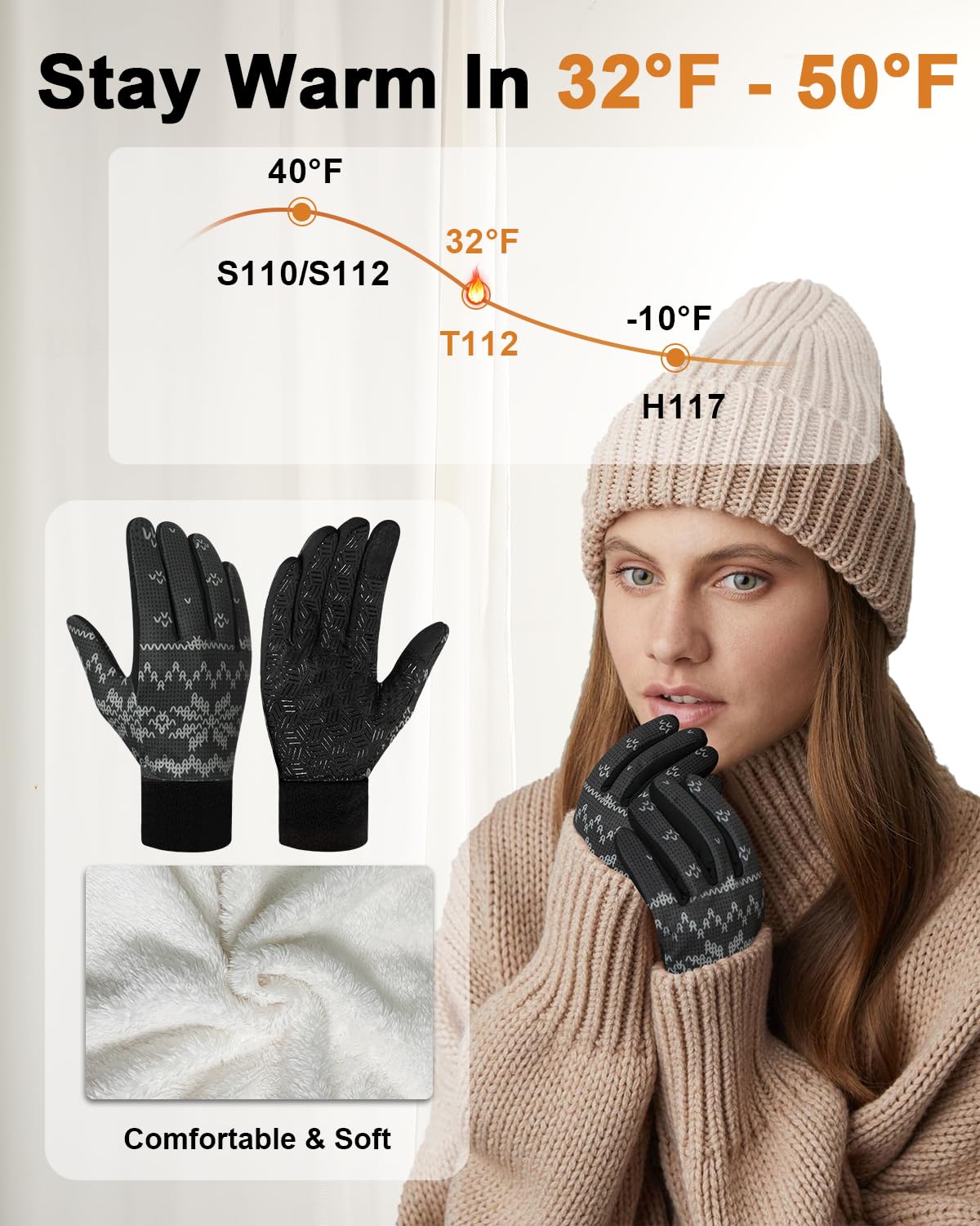 RIGWARL Waterproof Winter Gloves for Men & Women - Touchscreen Compatible, Cold Weather & Snow Gloves for Outdoor Activities, Skiing, Hiking, and Driving