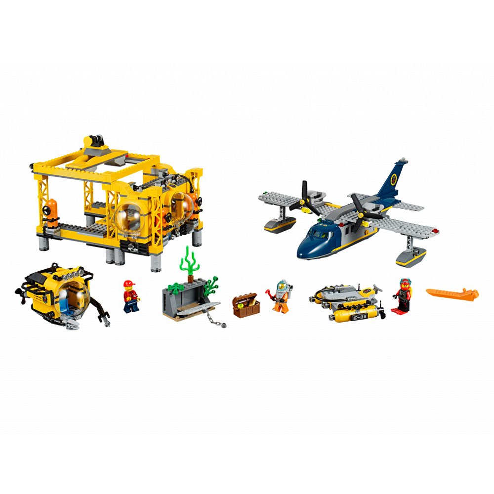 LEGO City 60096 Deep Sea Station Building Toy Set for Kids - Underwater Adventure Playset with Mini Figures & Submarine - Perfect for Creative Play & STEM Learning