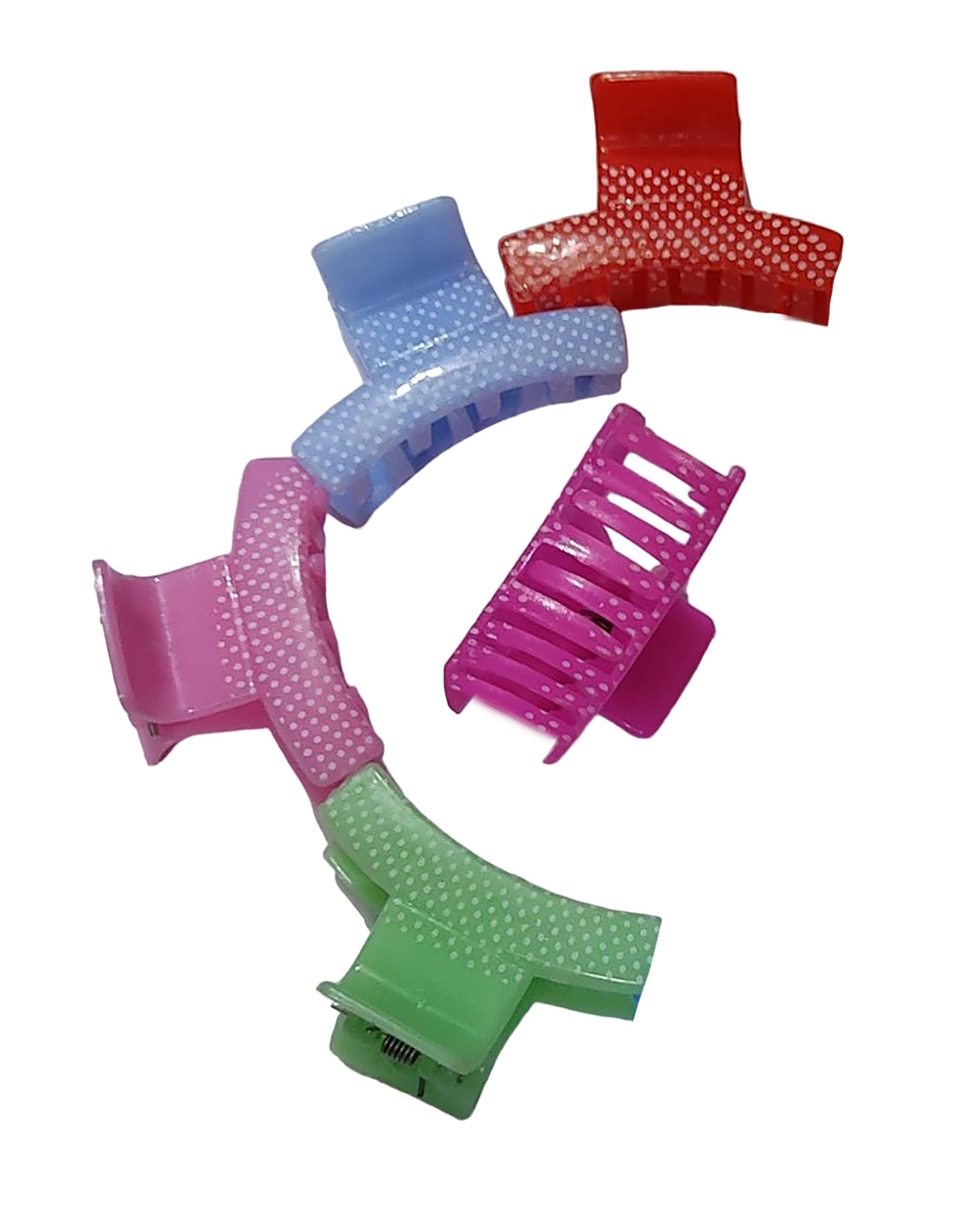 PasCom 9-Pack Plastic Hair Claw Clips for Women & Girls - Strong Grip, Multi-Color Hair Clutchers - Perfect for School, Work, Gym & Everyday Hairstyles