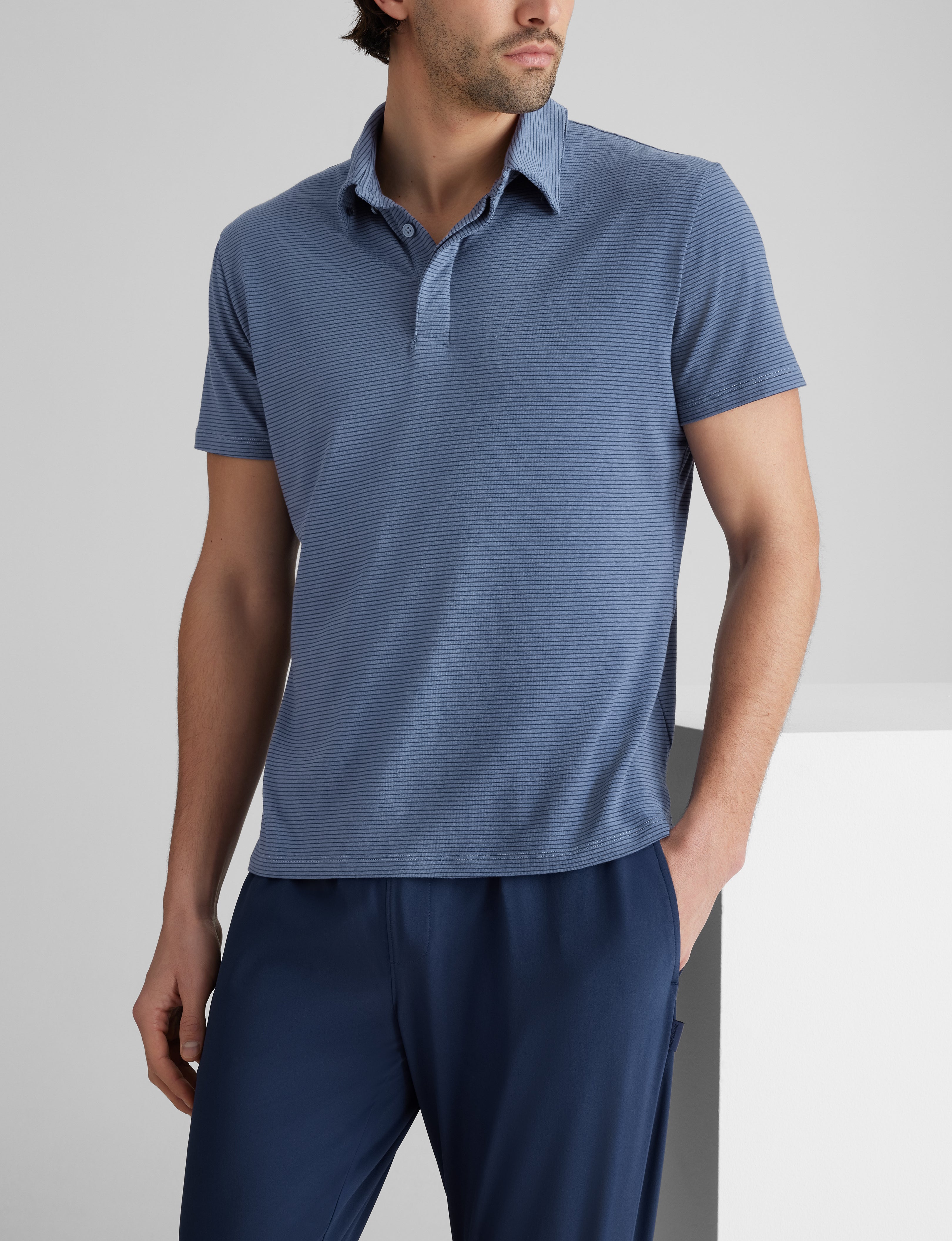 Second Skin Comfort Polo Shirt for Men - Ultra Soft Stretchable Fabric for All-Day Wear - Perfect for Work, Golf & Casual Outings