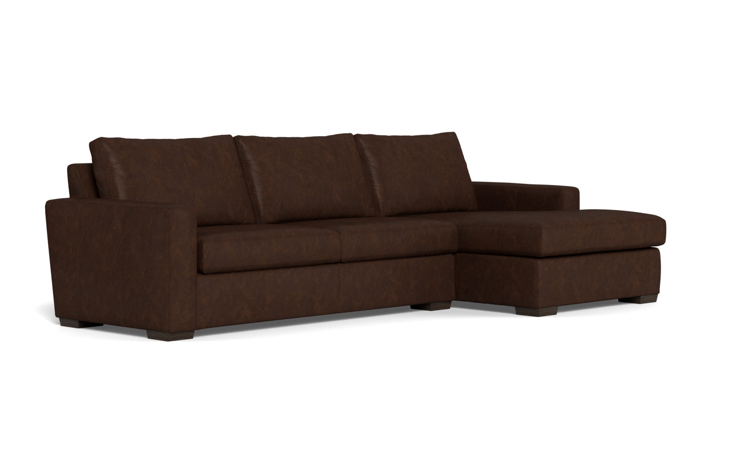 Premium Leather Right Chaise Sectional Sofa - Modern Living Room Furniture for Comfortable Lounging & Relaxation