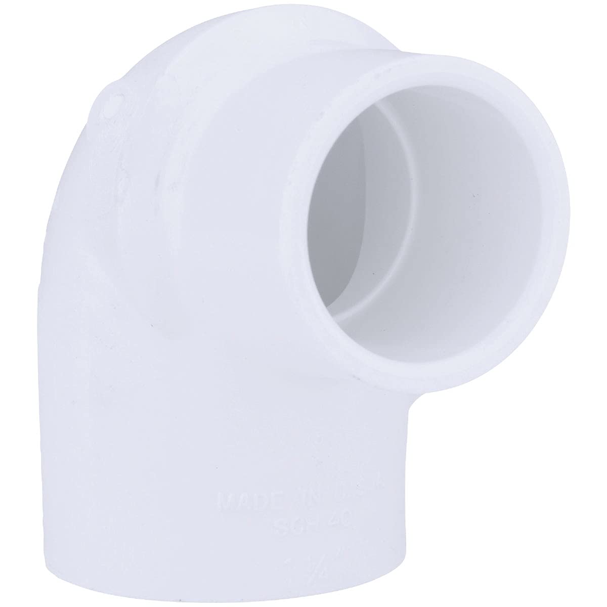 Charlotte Pipe Schedule 40 1-1/4 in. Slip x 1 in. Dia. Slip PVC Elbow - 90 Degree Plumbing Fitting for Drain, Waste & Vent Systems