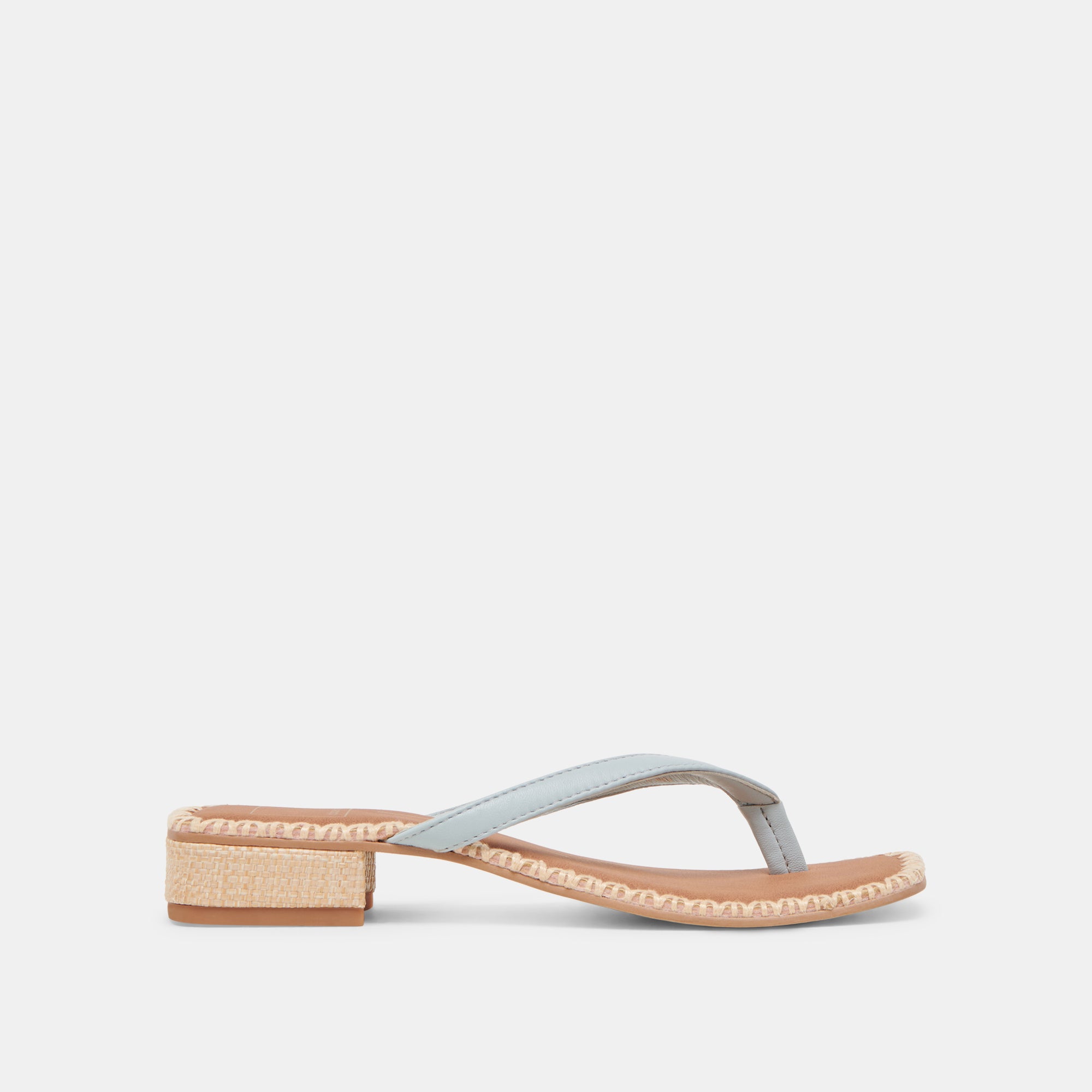 Barty Sandals for Women - Ice Blue Genuine Leather Comfortable Flip Flops - Perfect for Beach, Vacation, and Summer Outfits