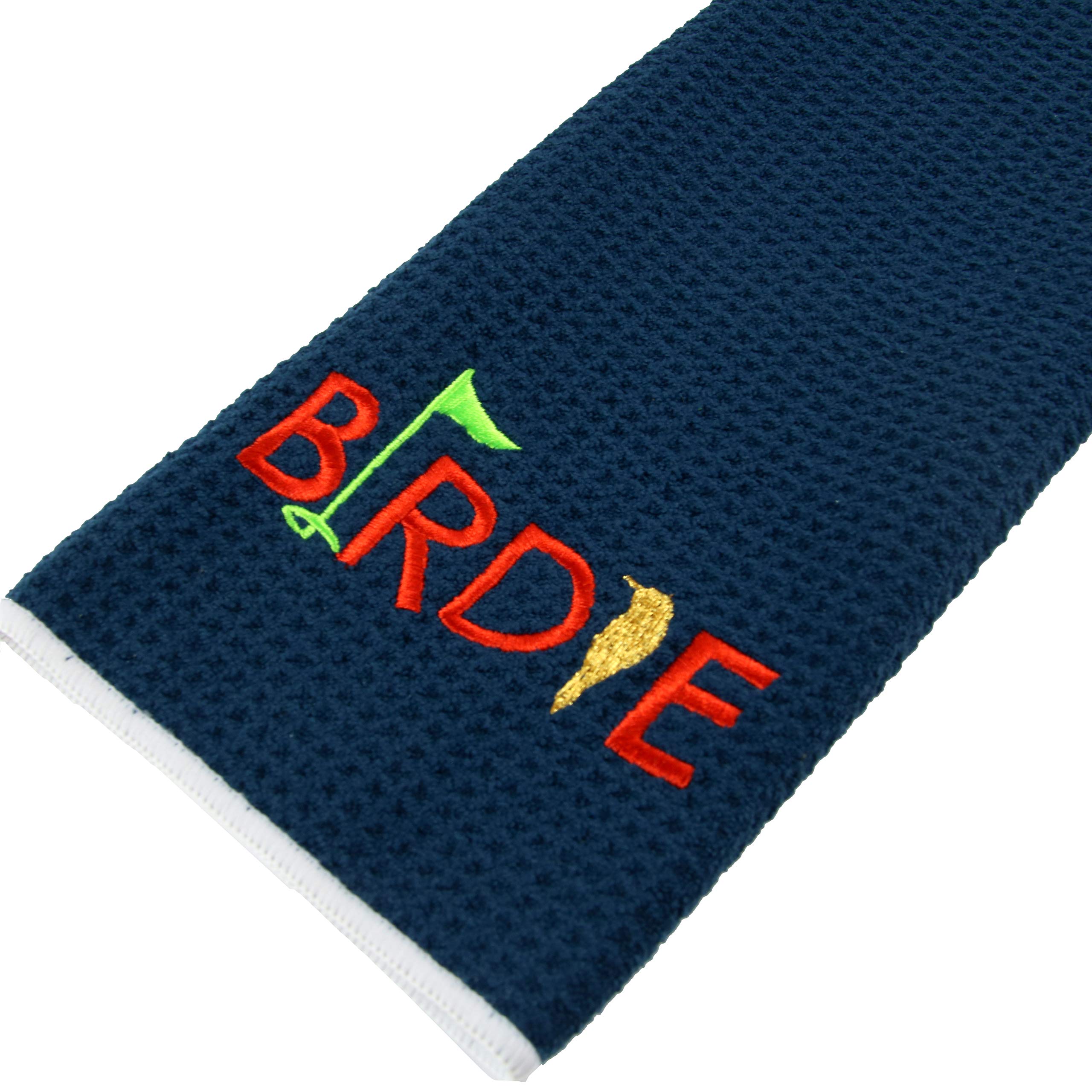 Premium Microfiber Golf Towel - Tri-fold Waffle Design with Carabiner Clip | 16