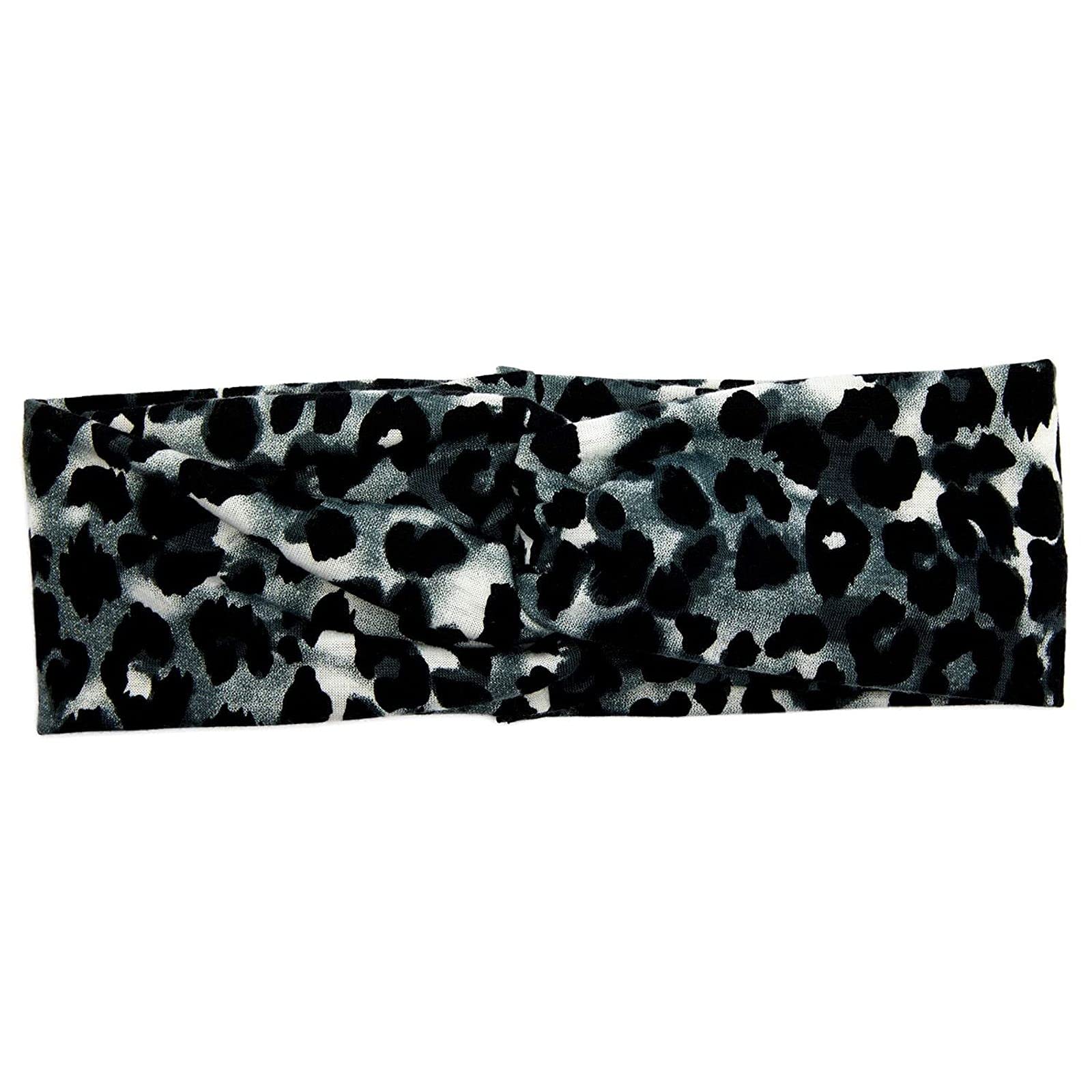 Women's Twist Knot Headbands - 6 Pack Leopard & Snake Print Fashion Hair Accessories for Workouts, Yoga, and Everyday Style