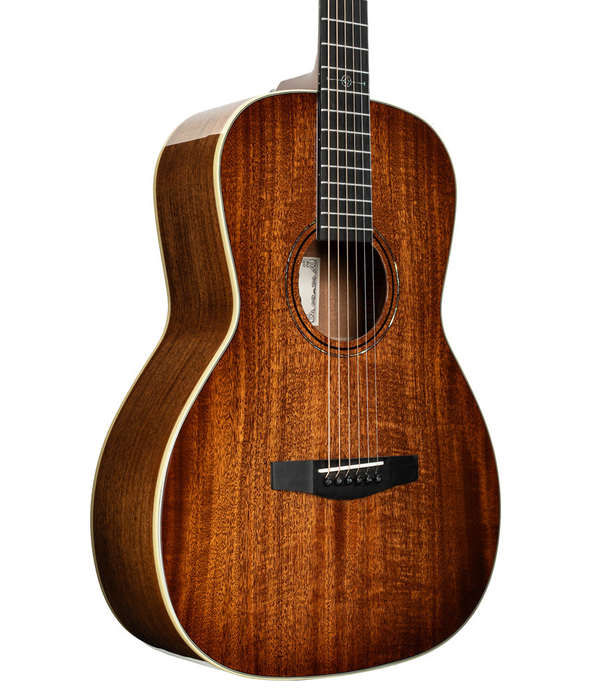 Alvarez LT66E Laureate 000 12-Fret Mahogany Acoustic-Electric Guitar - Natural Finish, Built-in Tuner - Perfect for Stage Performances, Studio Recording & Home Practice