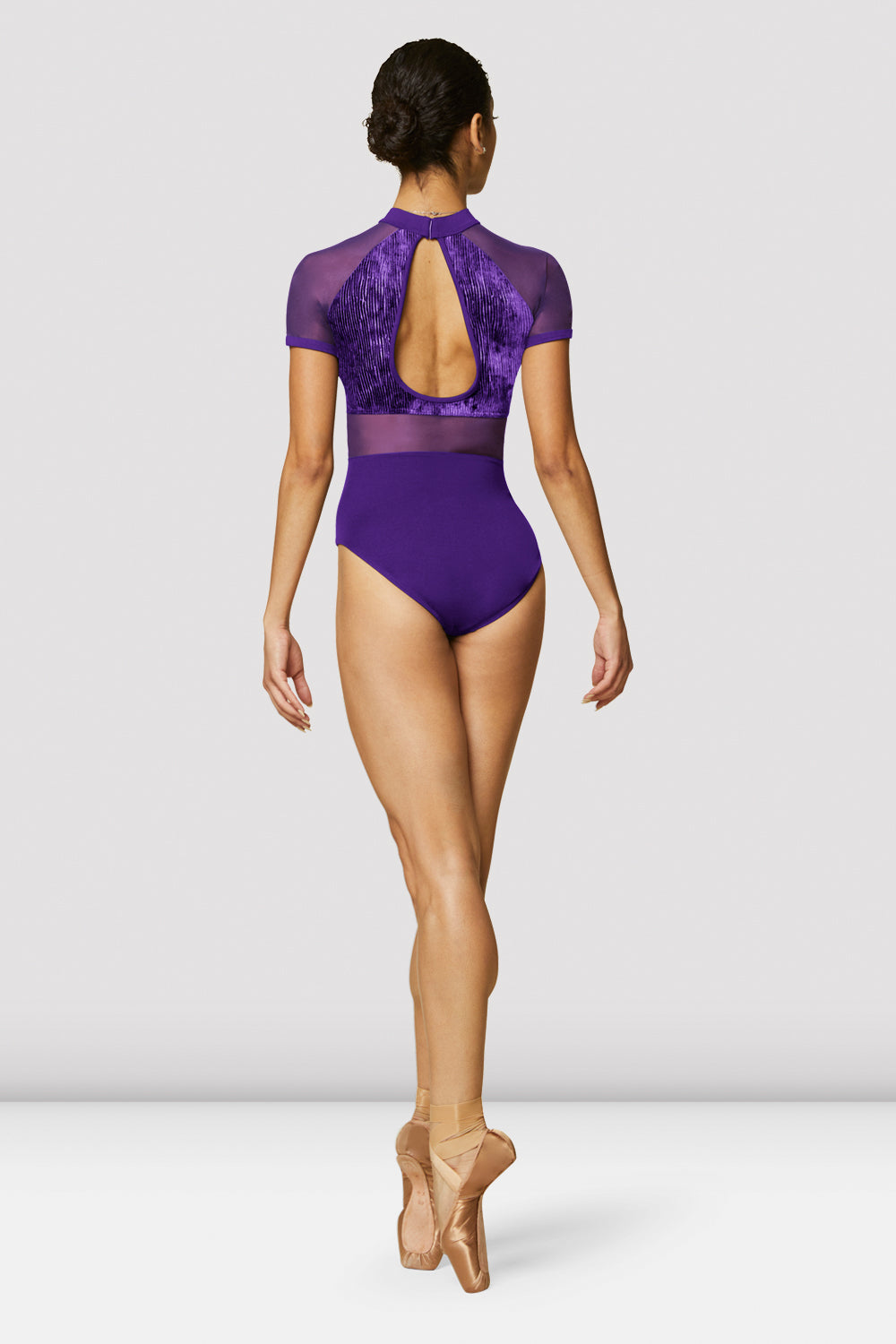 Ari Velvet Short Sleeve Leotard for Women - Elegant Dancewear for Ballet, Yoga & Performance