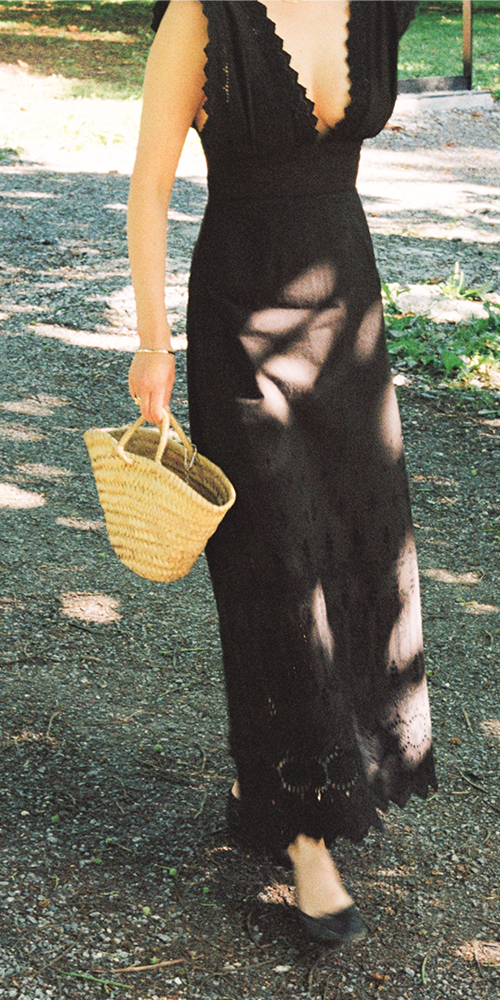 Amelia Black Dress for Women - Elegant Flowy Midi Dress for Casual Wear, Office, Party & Date Night