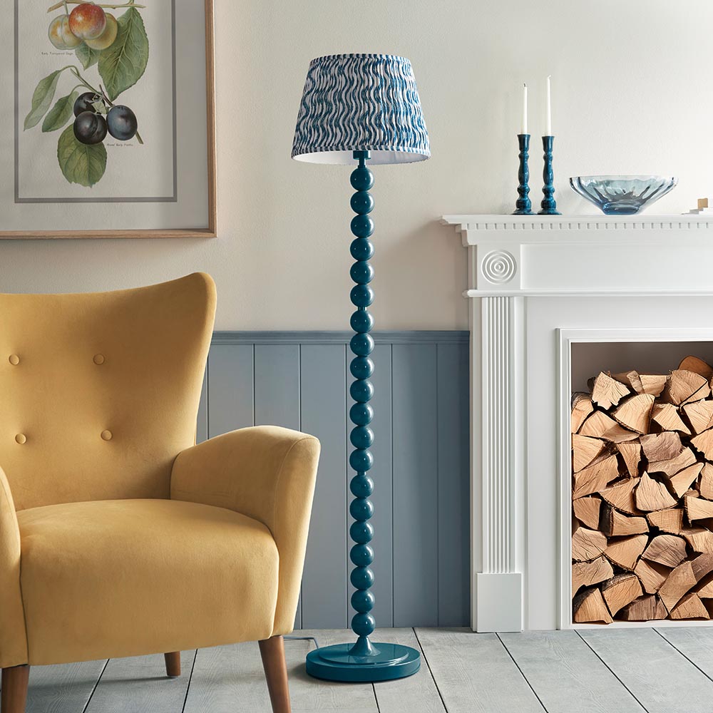 Auralis Ripple Floor Lamp with E27 Socket - Modern LED Standing Light for Living Room, Bedroom & Office - Adjustable Height in Multiple Finishes (Black, White, Bronze) - Perfect for Ambient Lighting & Home Decor