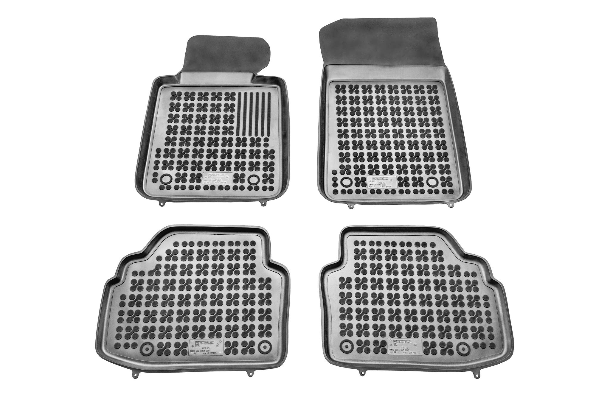 Premium Custom Fit All-Weather Rubber Floor Mats for 2007-2013 BMW 3 Series E92 Coupe - Anti-Slip Heavy Duty Car Mats for Winter, Rain & Snow Protection - Black Tailored Design for Perfect Fit