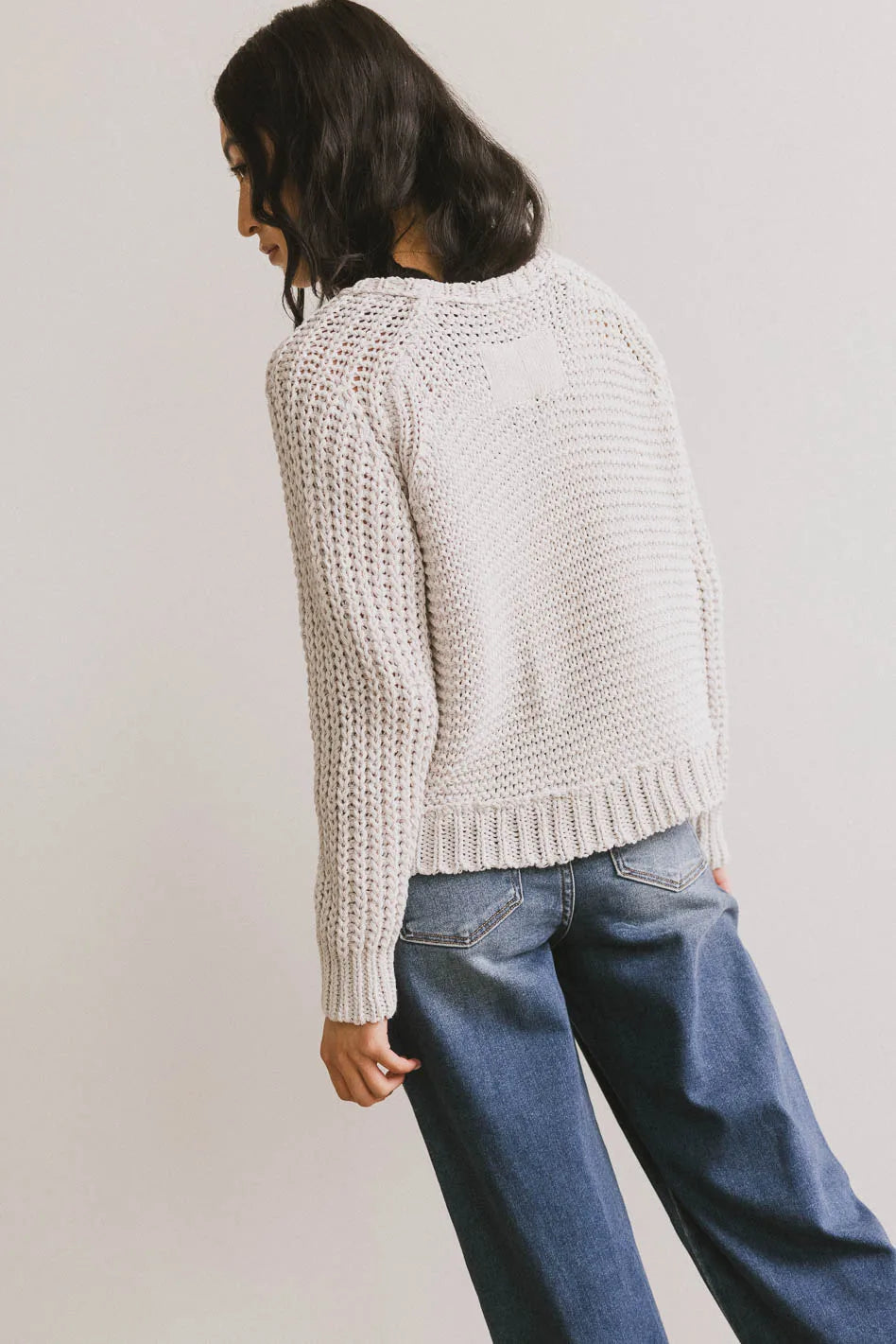 Juniper Textured Grey Sweater for Women | Cozy Knit Pullover | Perfect for Fall & Winter Outfits, Casual Wear & Layering