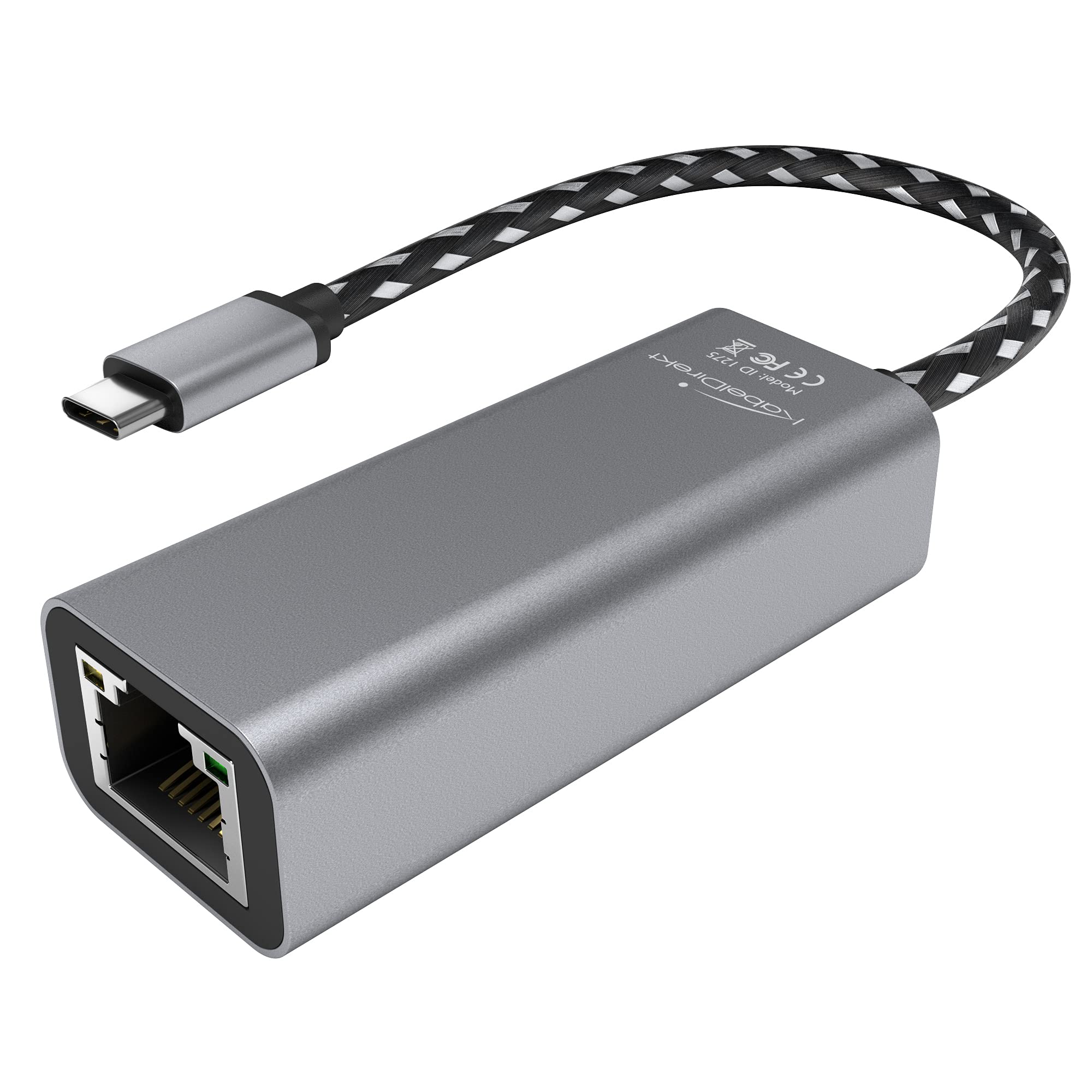 Premium USB C to Ethernet Adapter - Full Metal Case, Break-Proof Design - USB-C Male to RJ45 LAN Female - 1Gbps High-Speed Internet for MacBook, Laptop, Tablet - 10cm Cable - Perfect for Home Office, Remote Work & Online Gaming by CableDirect