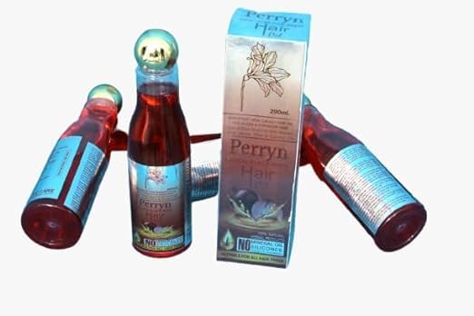 PERRYN Onion Black Seed Hair Oil for Hair Growth & Fall Control - Sulfate, Mineral Oil & Silicone Free - 200mL Natural Hair Treatment - Perfect for Daily Scalp Massage & Damaged Hair Repair