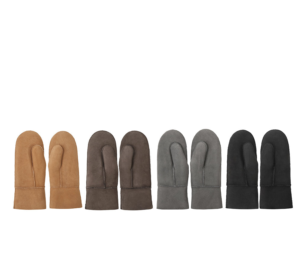 **Australian Shepherd® Fluffy Sheepskin Wool Mittens for Men - Warm Winter Gloves for Outdoor Activities, Hiking, and Snow Sports**