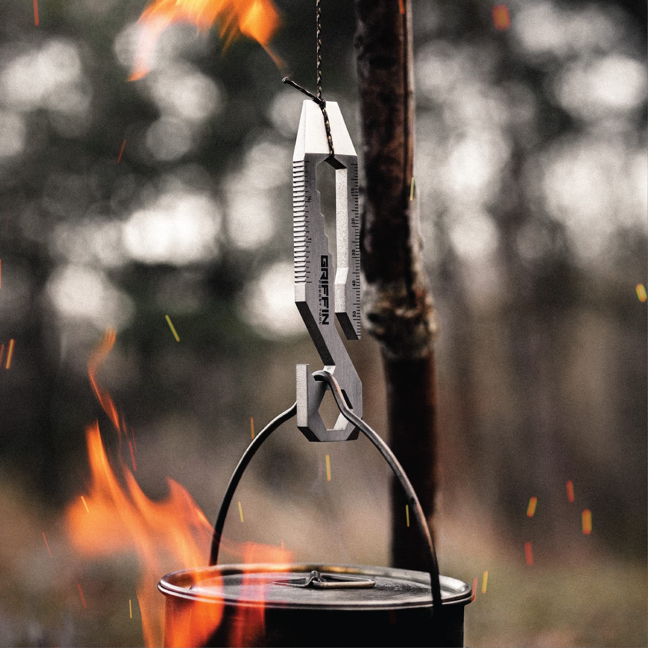 XL Griffin Pocket Tool - Titanium Multi-Tool with Metric Measurements - Perfect for Camping, Hiking, and Everyday Carry (EDC)