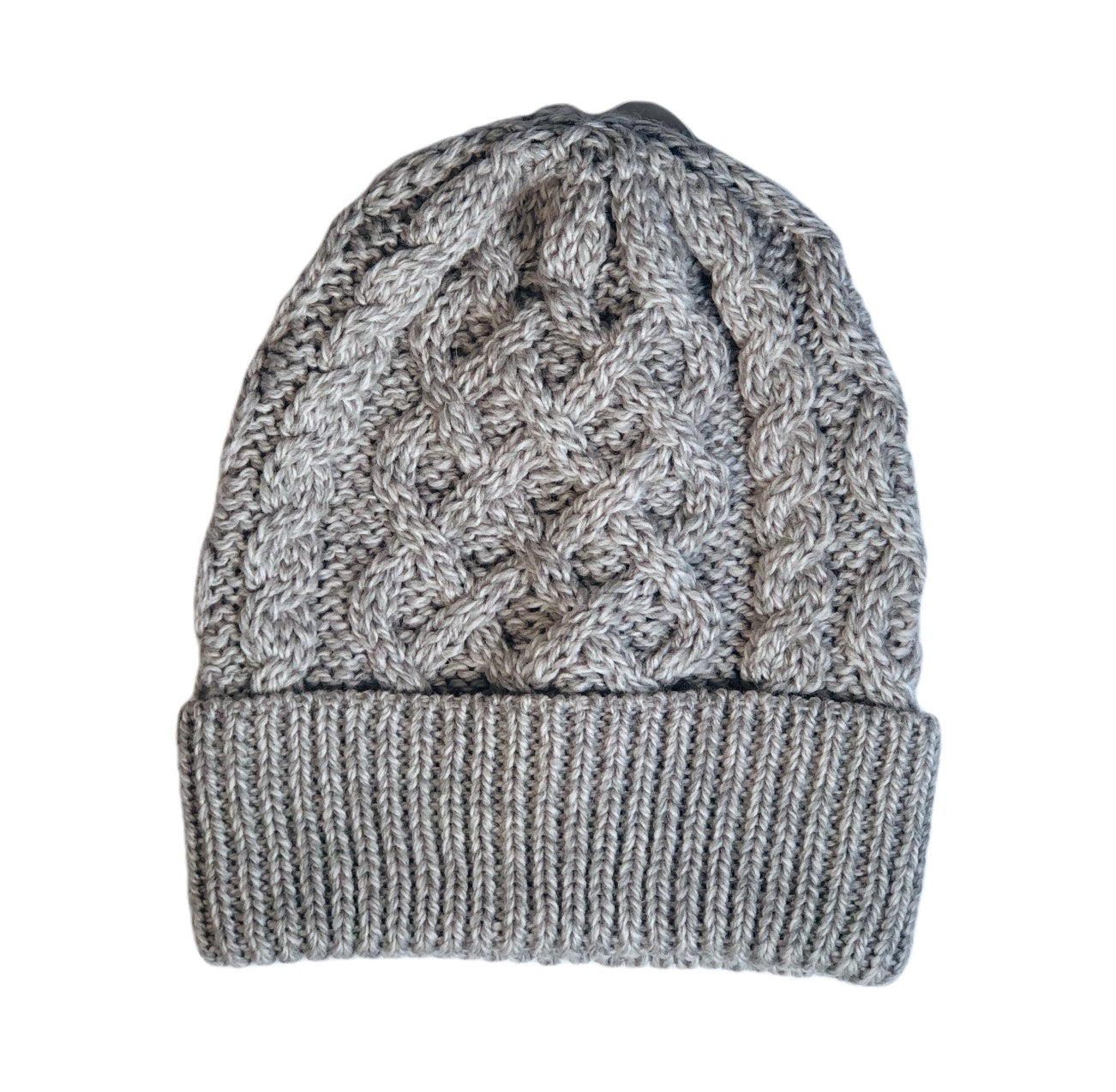 Aran Trellis & Cable Knit Beanie Hat for Men and Women - 3 Colors (Black, Gray, Navy) - Warm Winter Hat for Outdoor Activities, Skiing, Snowboarding, and Casual Wear
