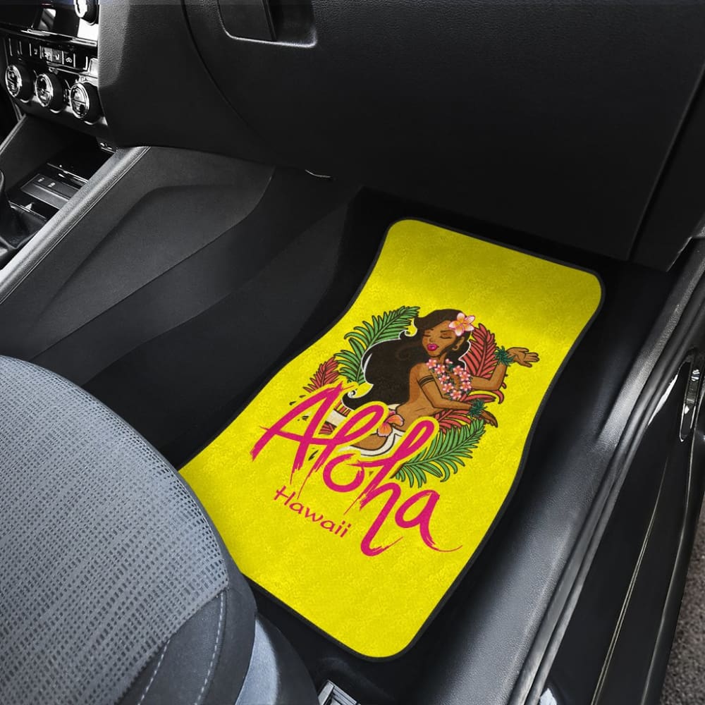 Premium Aloha Car Floor Mats - Non-Slip, Waterproof & Durable Car Decor Accessories for SUVs, Sedans & Trucks - Perfect for Beach Trips, Road Trips & Tropical Vibes