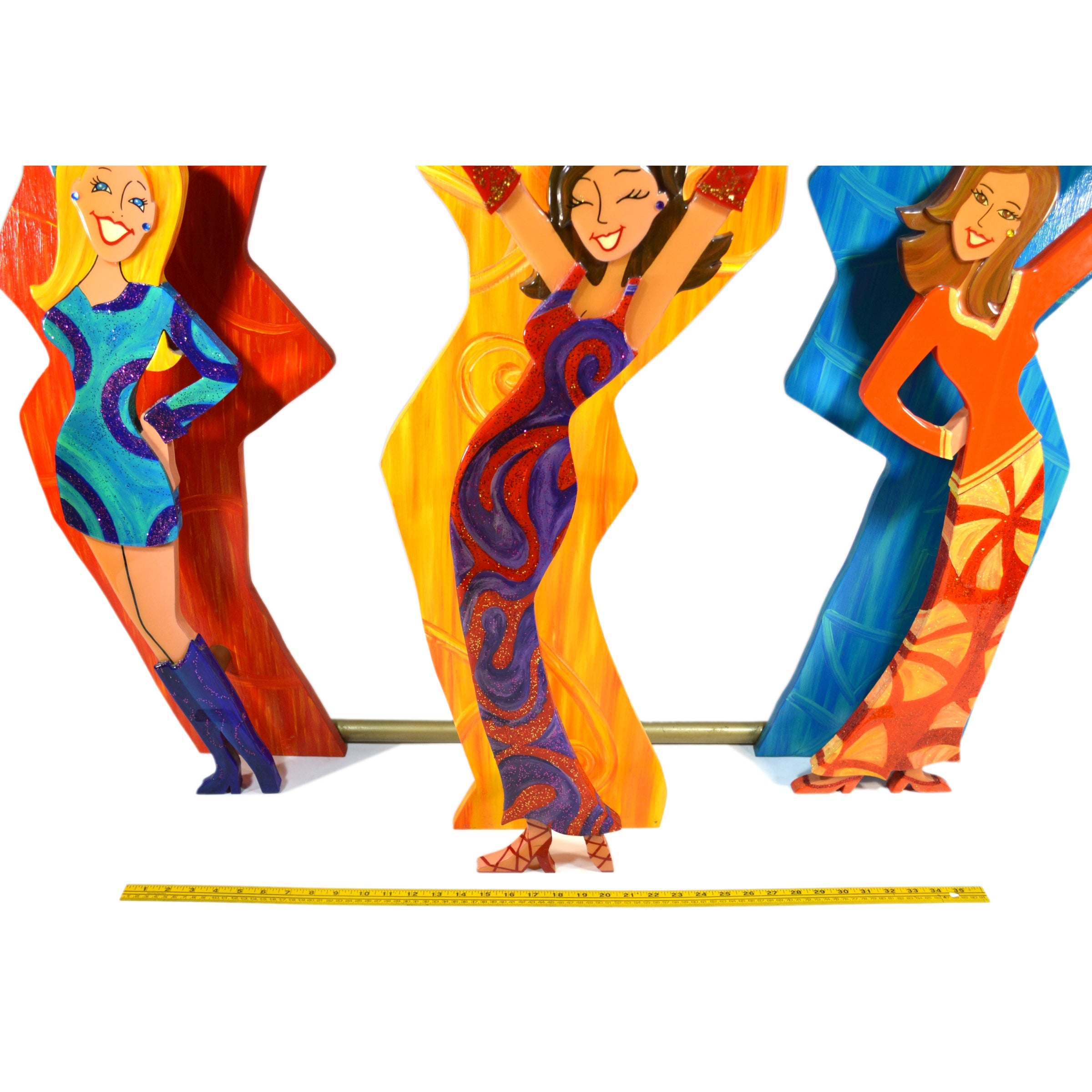 Original 3D Art DIVA TABLE - Signed & Numbered DEBBIE BROOKS #1 Sassy Girls Collection - Unique Home Decor for Living Room, Bedroom or Office Display