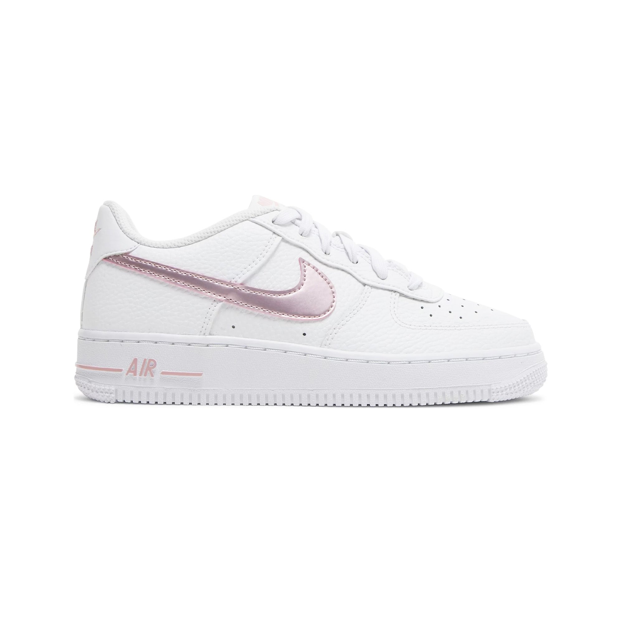 Nike Air Force 1 Low 'White Pink Glaze' GS Sneakers for Women (2021 Release) - Perfect for Casual Wear, Street Style & Sneaker Collection