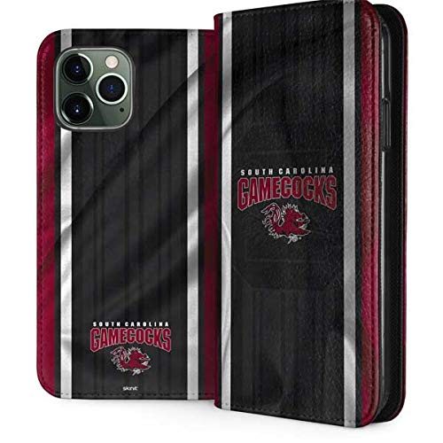 Officially Licensed South Carolina Gamecocks Jersey Design Faux-Leather Wallet Phone Case for iPhone 12 Pro Max - Slim Protective Cover with Card Slots for Credit Cards & ID - Perfect for Game Days, Travel & Everyday Use