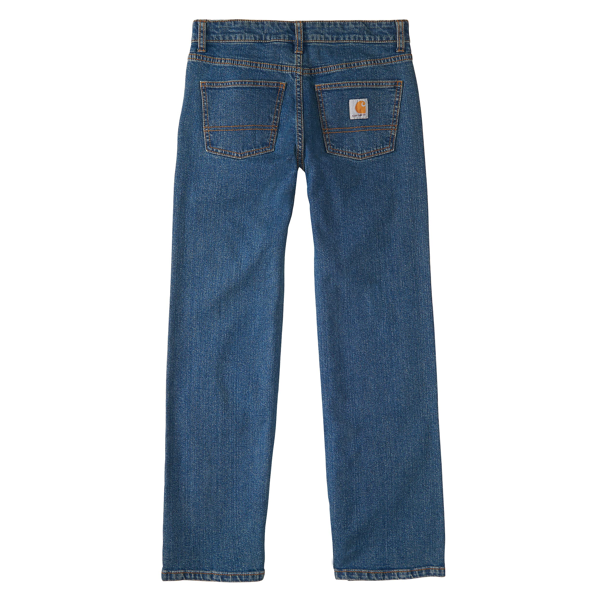 Carhartt Boys' Durable Denim Jeans - Comfortable & Stylish Kids' Pants for School, Play & Outdoor Activities