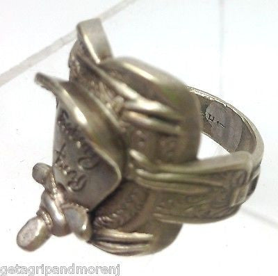 Vintage 1948 Roy Rogers Western Saddle Ring - Nickel Silver - Excellent Condition - Rare Collectible - Perfect for Cowboy Style & Western Fashion Enthusiasts