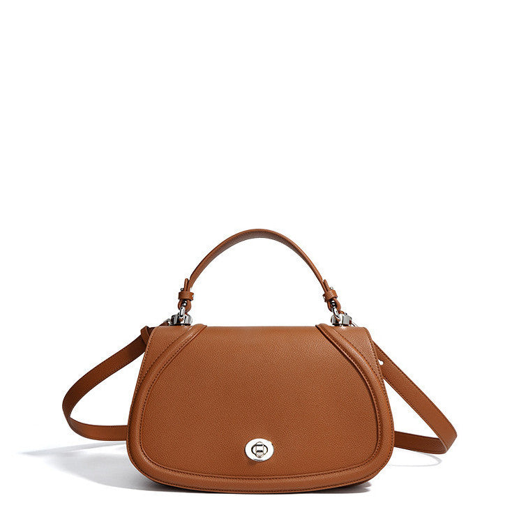 Stylish Curved Flap Saddle Bag for Women - Vintage Leather Crossbody Purse with Adjustable Strap | Perfect for Everyday Use, Travel & Casual Outings
