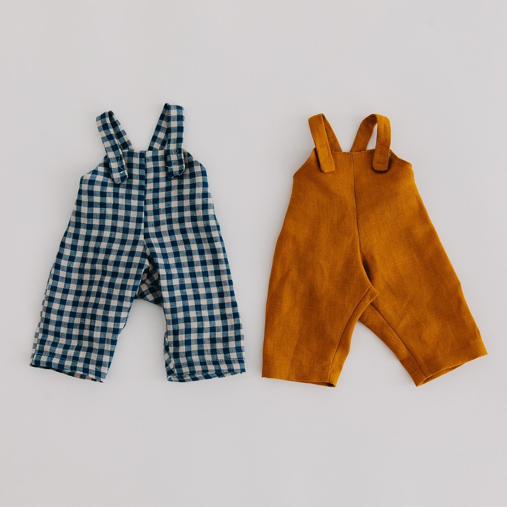 Mustard Linen Doll Overalls for Girls - Comfortable & Stylish Baby Jumpsuit - Perfect for Playtime, Photoshoots & Everyday Wear