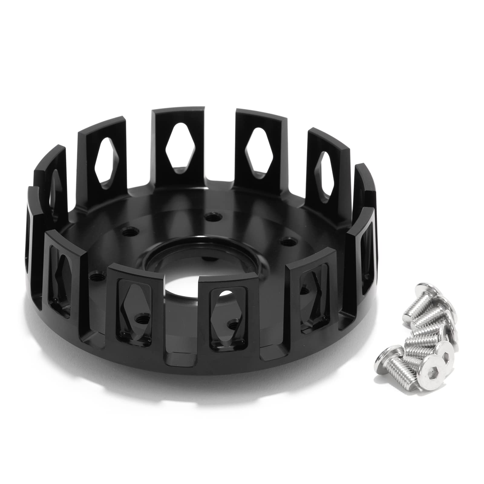 Honda TRX450ER 2006-2014 Clutch Basket Kit with Friction Plates, Steel Plates & Springs - Black - Perfect for ATV Off-Road Racing & Trail Riding