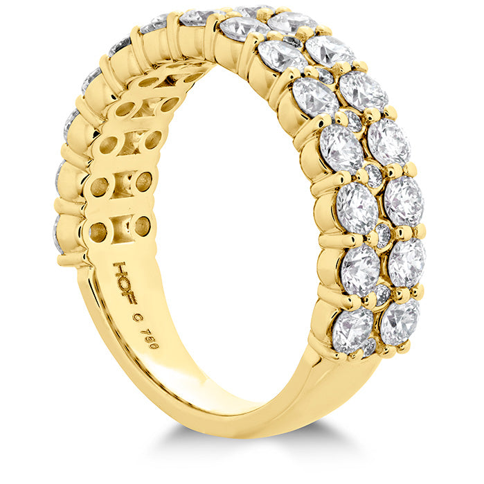 Hearts On Fire Classic Double Row Diamond Ring - Elegant Wedding & Engagement Jewelry for Women, Perfect for Anniversaries & Special Occasions