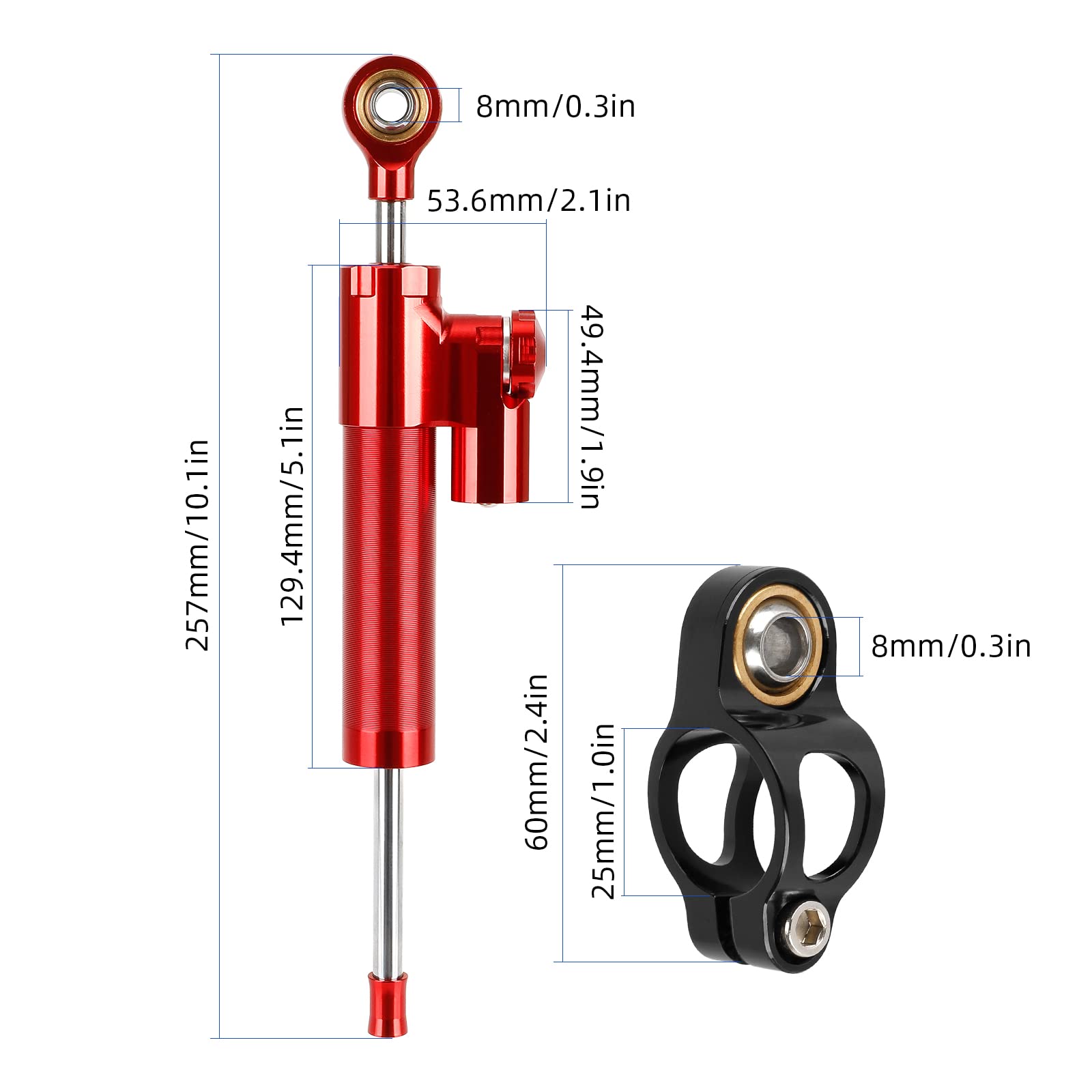 Zero 10X Electric Scooter Steering Damper Kit - High Speed Stabilizer for Wobble-Free Riding | Scooter Upgrade Accessories for Commuting & Off-Road Adventures