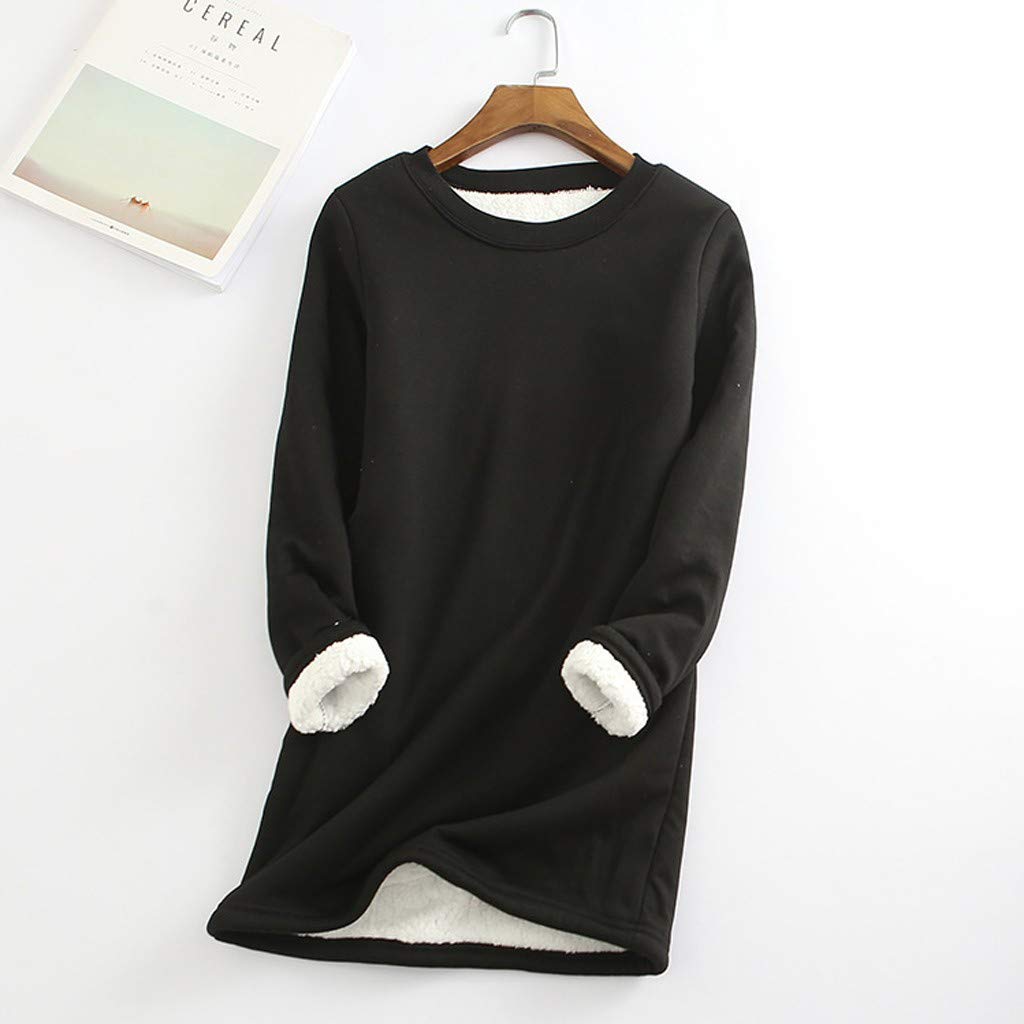 Women's Sherpa Fleece Pullover - Winter Thermal Sweater for Casual Wear