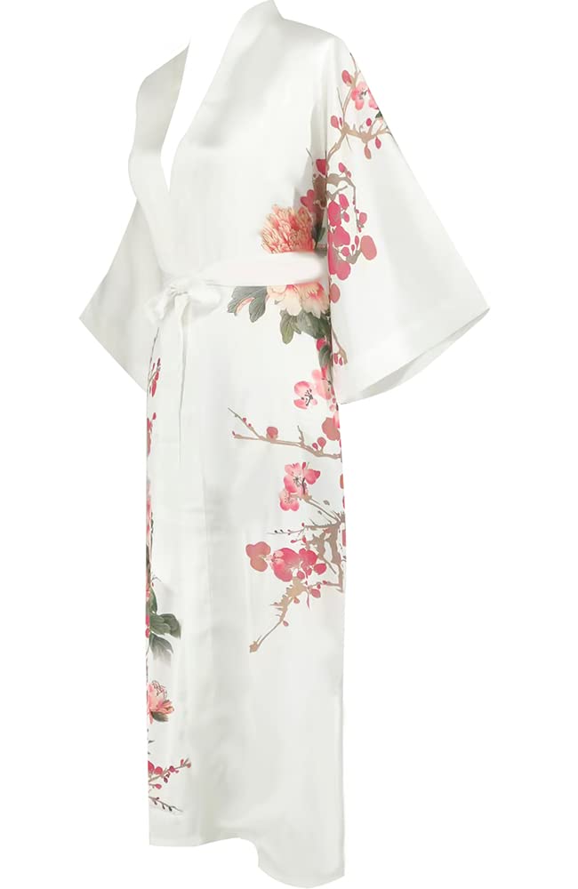 Women's Satin Kimono Robes - Soft Bathrobes & Pajama Loungewear for Spa, Bridal Shower, and Relaxation at Home