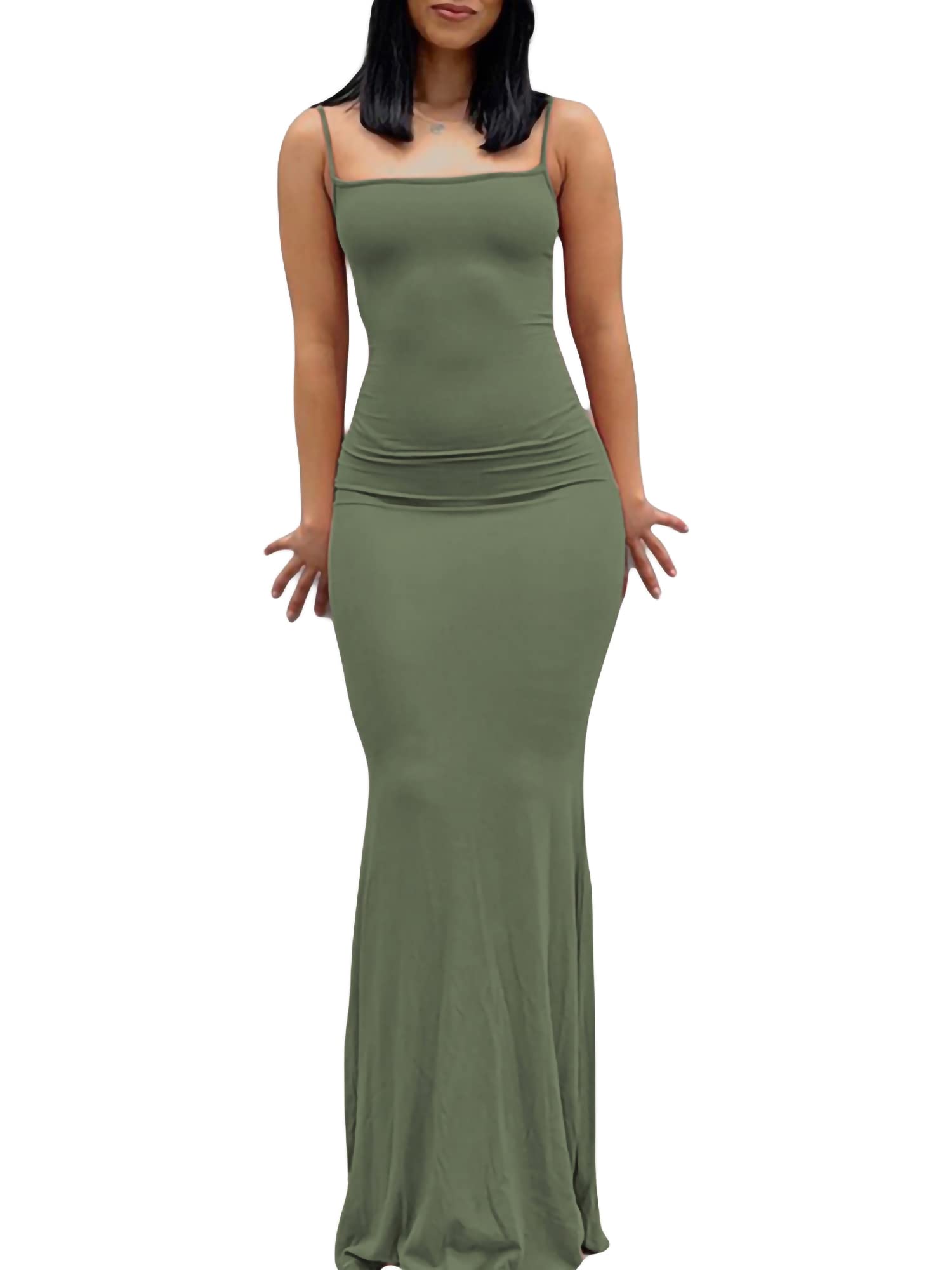 Sexy Women's Knitted Cut-Out Dress with Spaghetti Straps & V-Neck - Backless Long Maxi Dress for Club, Party, Y2K Streetwear Fashion | Perfect for Night Out, Date Night, and Summer Festivals