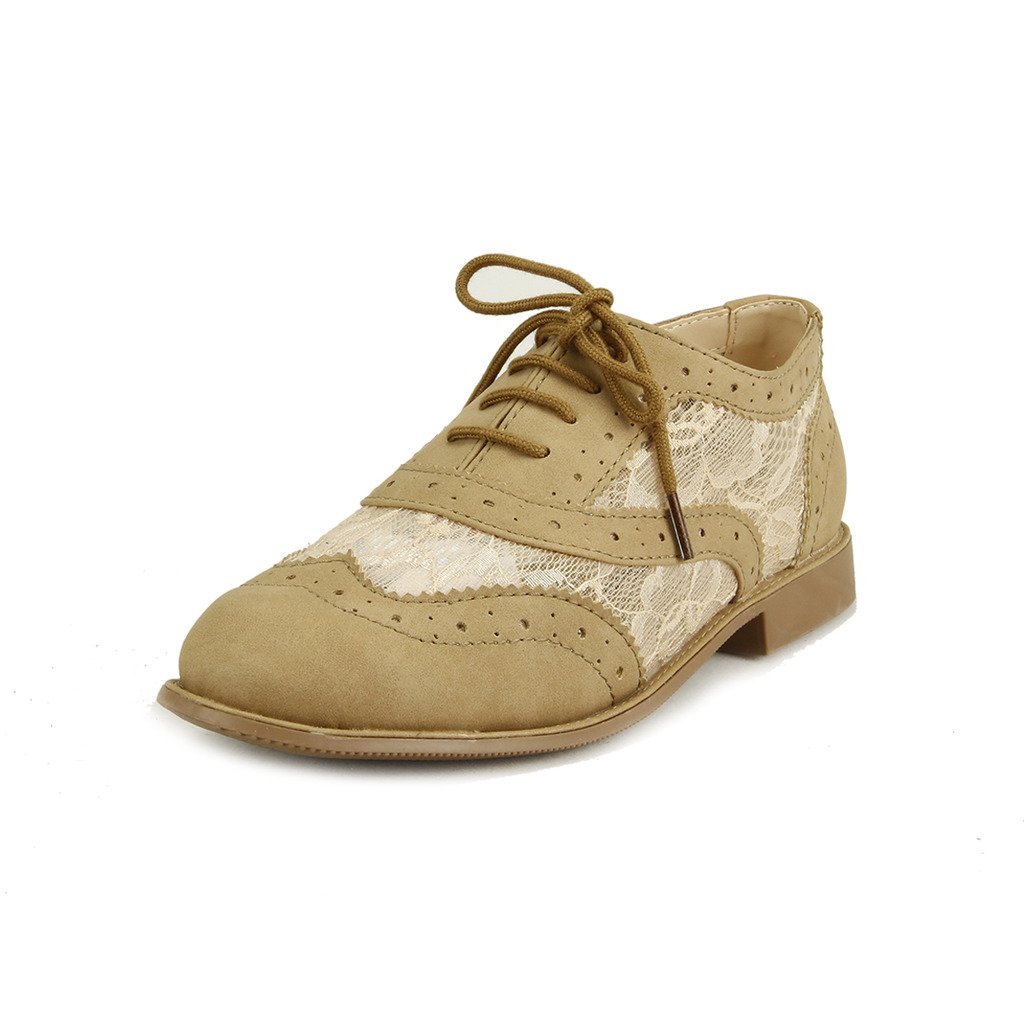 The Doll Maker Lace Oxford Shoes - Elegant Women's Flat Shoes for Work, Office & Casual Wear | Comfortable & Stylish Footwear for Everyday Use