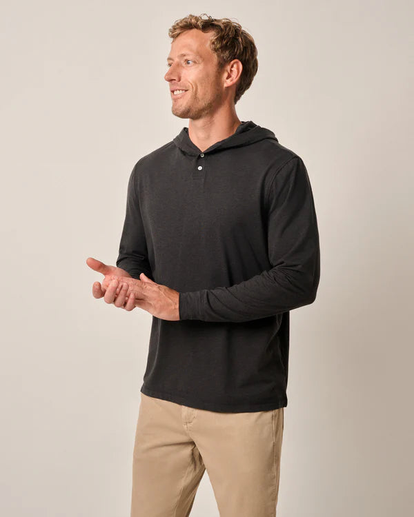 Johnnie O Solid Long Sleeve Hoodie for Men - Soft & Comfortable Pullover Sweatshirt - Perfect for Casual Wear, Outdoor Activities & Lounge Relaxation