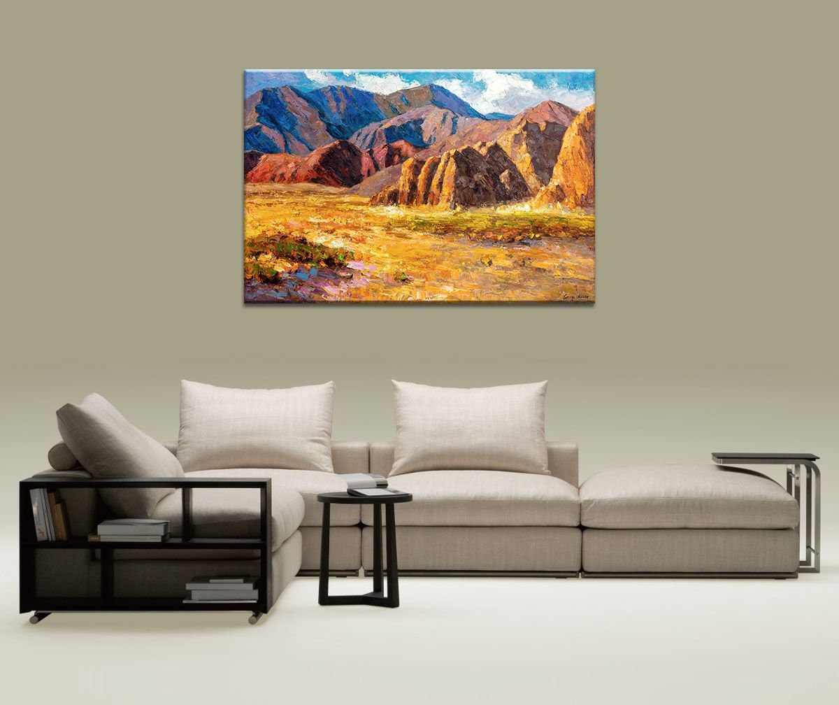 Handmade Modern Oil Painting - Extra Large Landscape Texture Art on Framed Canvas for Contemporary Home Decor | Perfect for Living Room, Bedroom & Office Wall Art