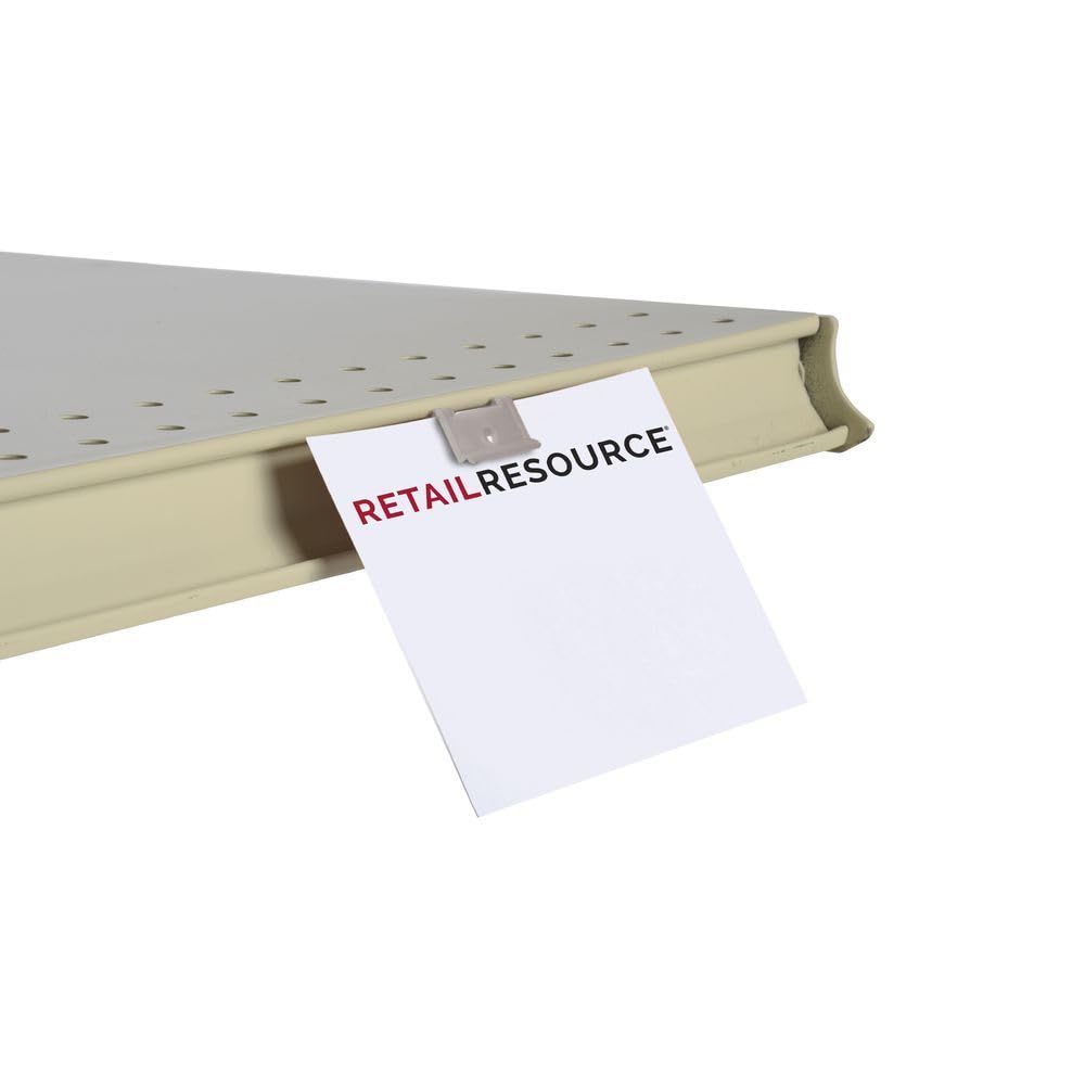 Gondola Shelf Edge Fold-n-Hold Sign Clip - 50 Pack (44309) - Perfect for Retail Displays & Store Organization
