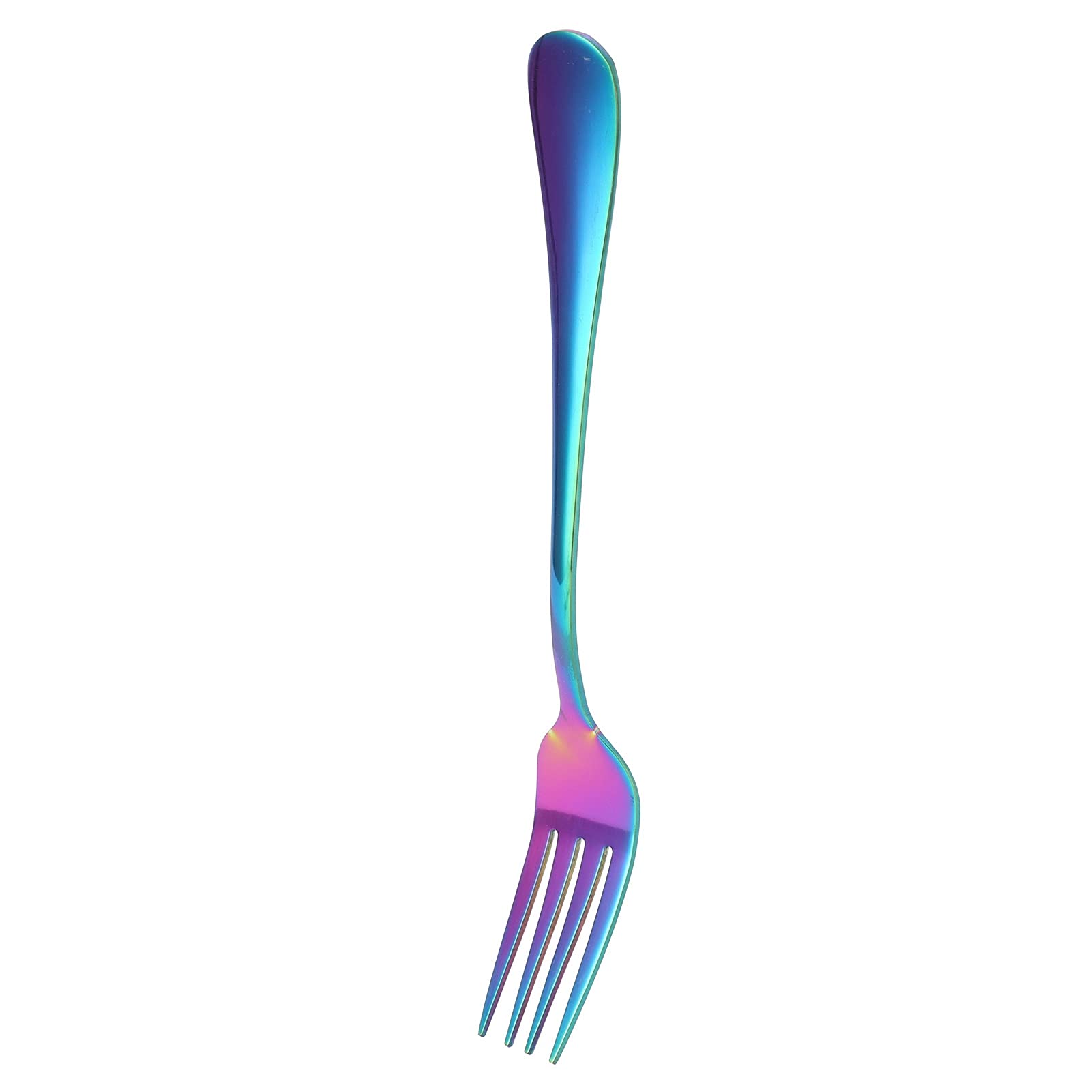Rainbow Electroplated Stainless Steel Dinner Forks - Elegant Cutlery Set for Weddings, Housewarming, Banquets & Family Dinners - Durable Flatware for Everyday Use & Special Occasions