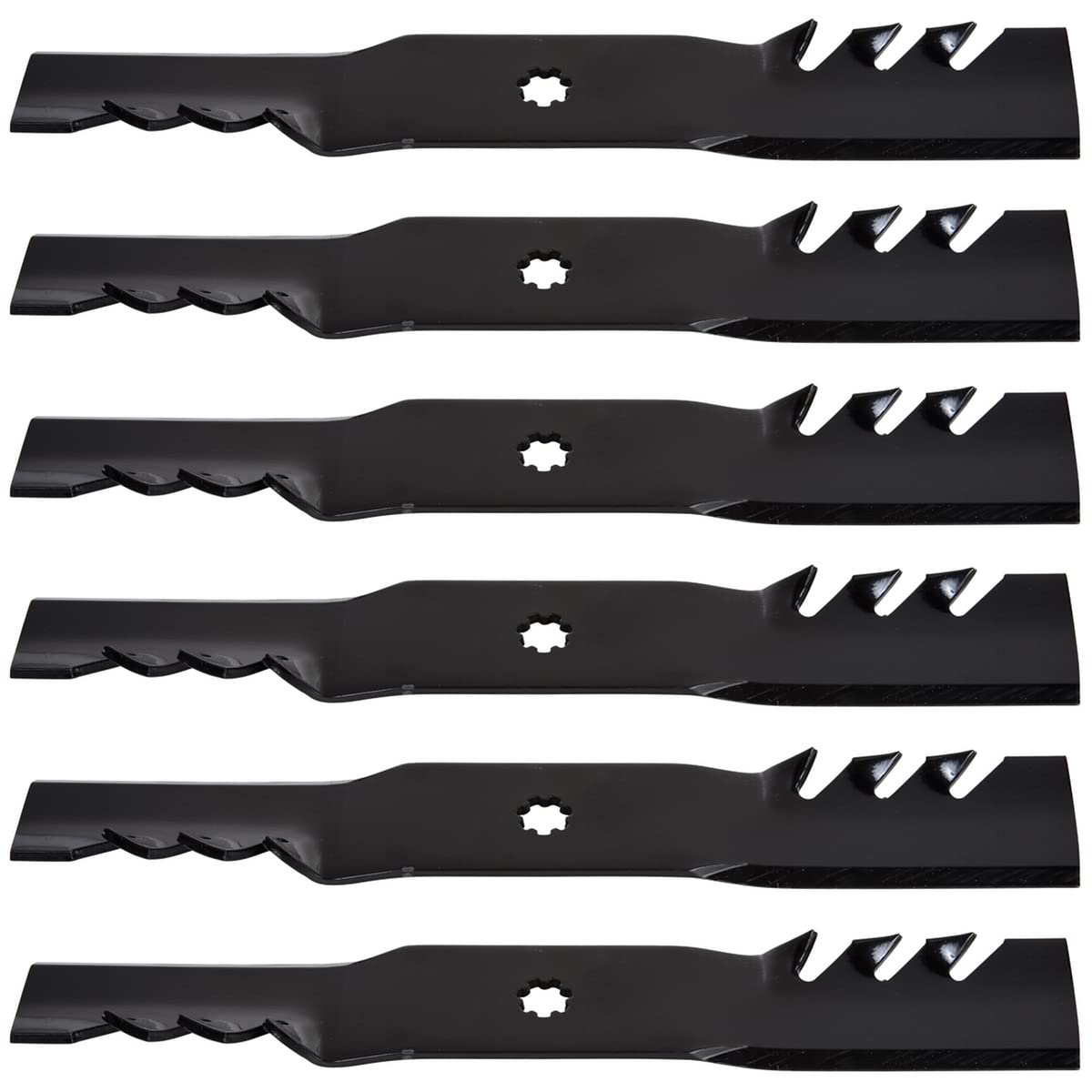 6 Pack Oregon 592-617 G5 Gator Mulcher Blades - Compatible with John Deere GX21380 GY20679 54