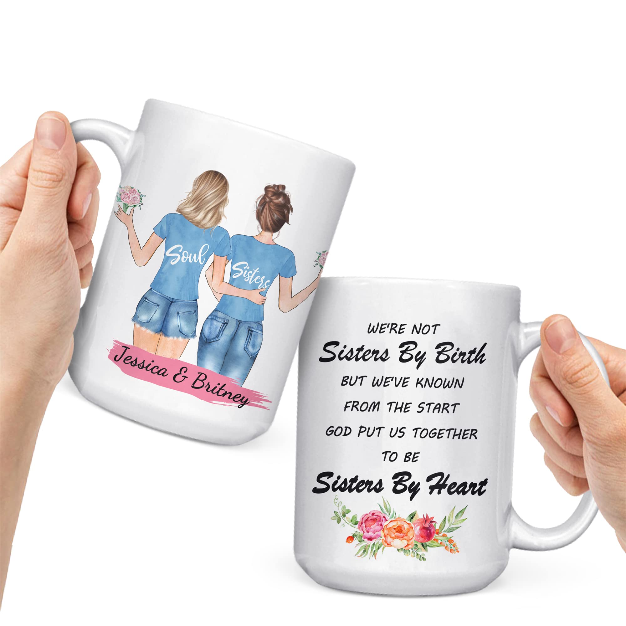 Personalized Sister Coffee Mug - Custom Birthday & Graduation Gift for Sister, Long Distance Friendship Gift for Women - Perfect for Coffee, Tea & Hot Drinks at Home or Office
