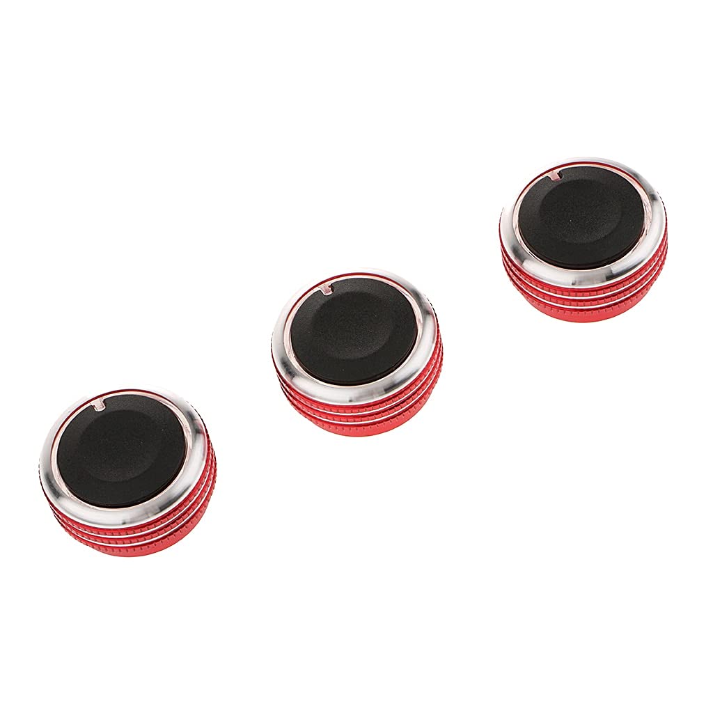 3-Piece Air Conditioner Knob Control Switch Set for Toyota Vela, Vitz, Vios - Blue Replacement AC Control Knobs | Car Interior Upgrade & Climate Control Enhancement