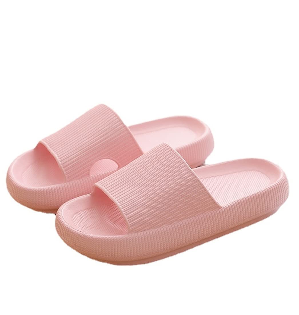 Non-Slip Quick-Drying Open Toe Spa Shower Slides for Women & Men - Cloud Cushioned Bathroom Sandals with Thick Sole - Perfect for Home, Spa, and Relaxation