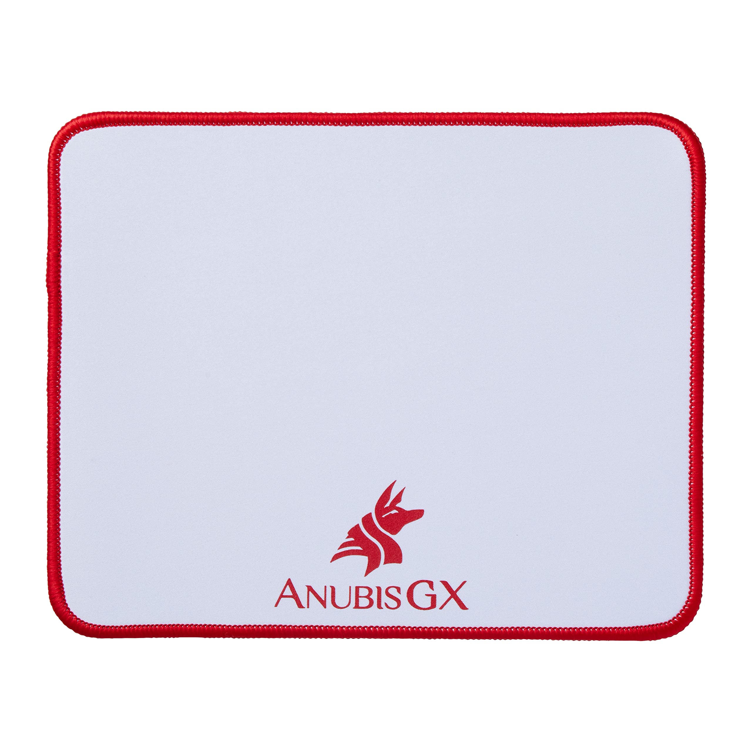 ANUBISGX 68 Color/Size Options Gaming Mouse Pad - Small 8x10 Inch, White with Red Stitching - Premium Waterproof Non-Slip Desk Mat for PC, Laptop, Office & Esports Gaming - Large Extended Mousepad for Gamers & Professionals