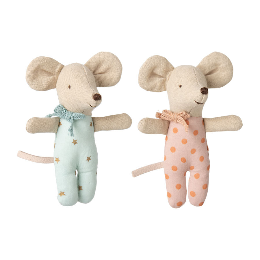 Maileg Twins - Adorable Baby Mice in Matchbox | Miniature Dollhouse Toy for Kids & Collectors | Perfect for Pretend Play, Gift Giving & Nursery Decor