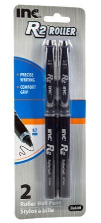 0.7mm Roller Ball Pens - Smooth Writing Fine Point Pens for Office, School & Journaling - R-2 Refillable Ink Pens (Pack of 12)